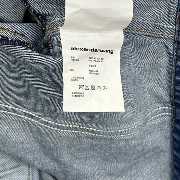 Alexander Wang Alexander Wang Cropped Long Sleeve Denim Jacket - Size XS / US 0-2 / IT 36-38 - 5 Thumbnail