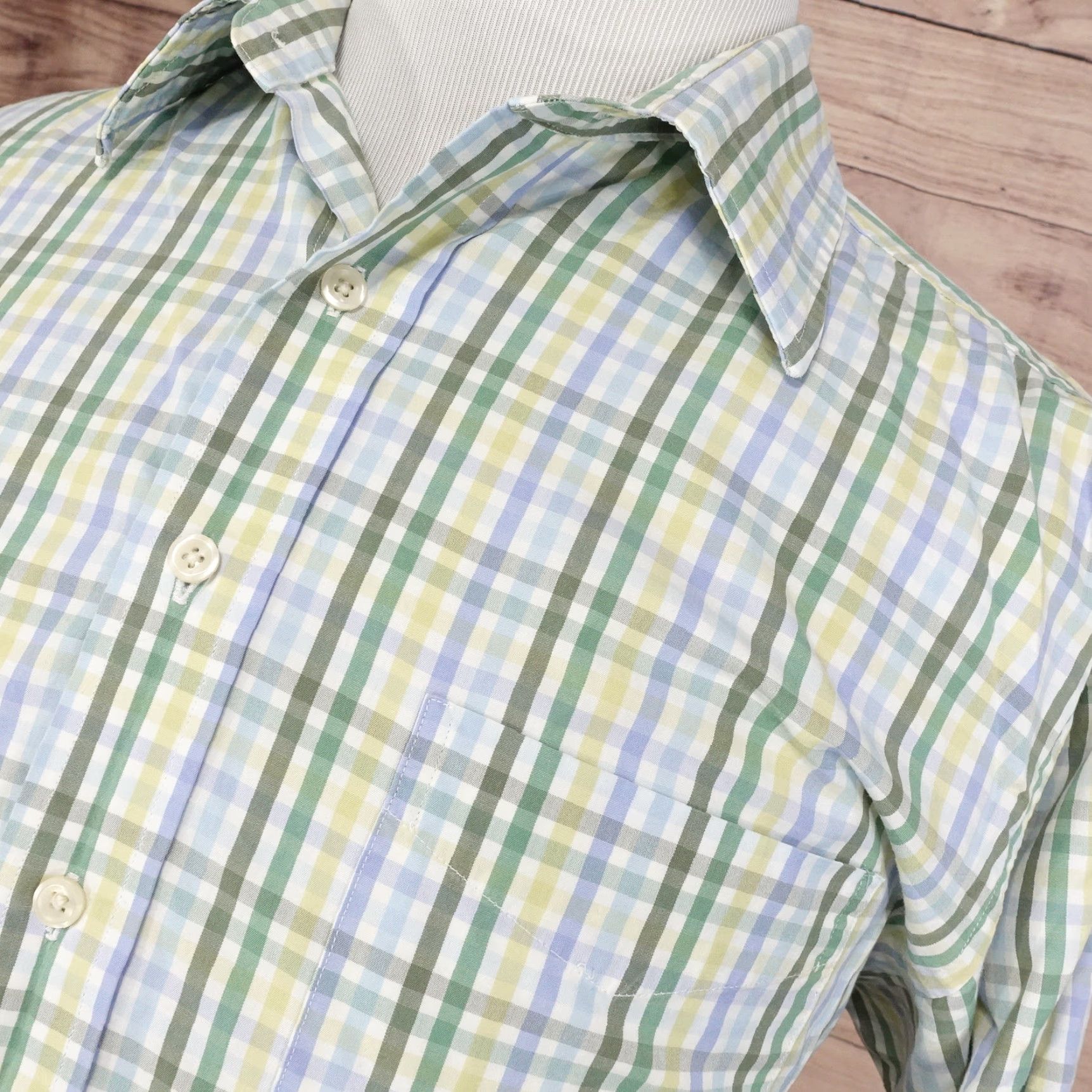 Gap GAP BUTTON-UP SHIRT MENS XL GINGHAM CHECK LONG SLEEVE Classic Fit Multicolor 100% Cotton Size US XL / EU 56 / 4 - 2 Thumbnail