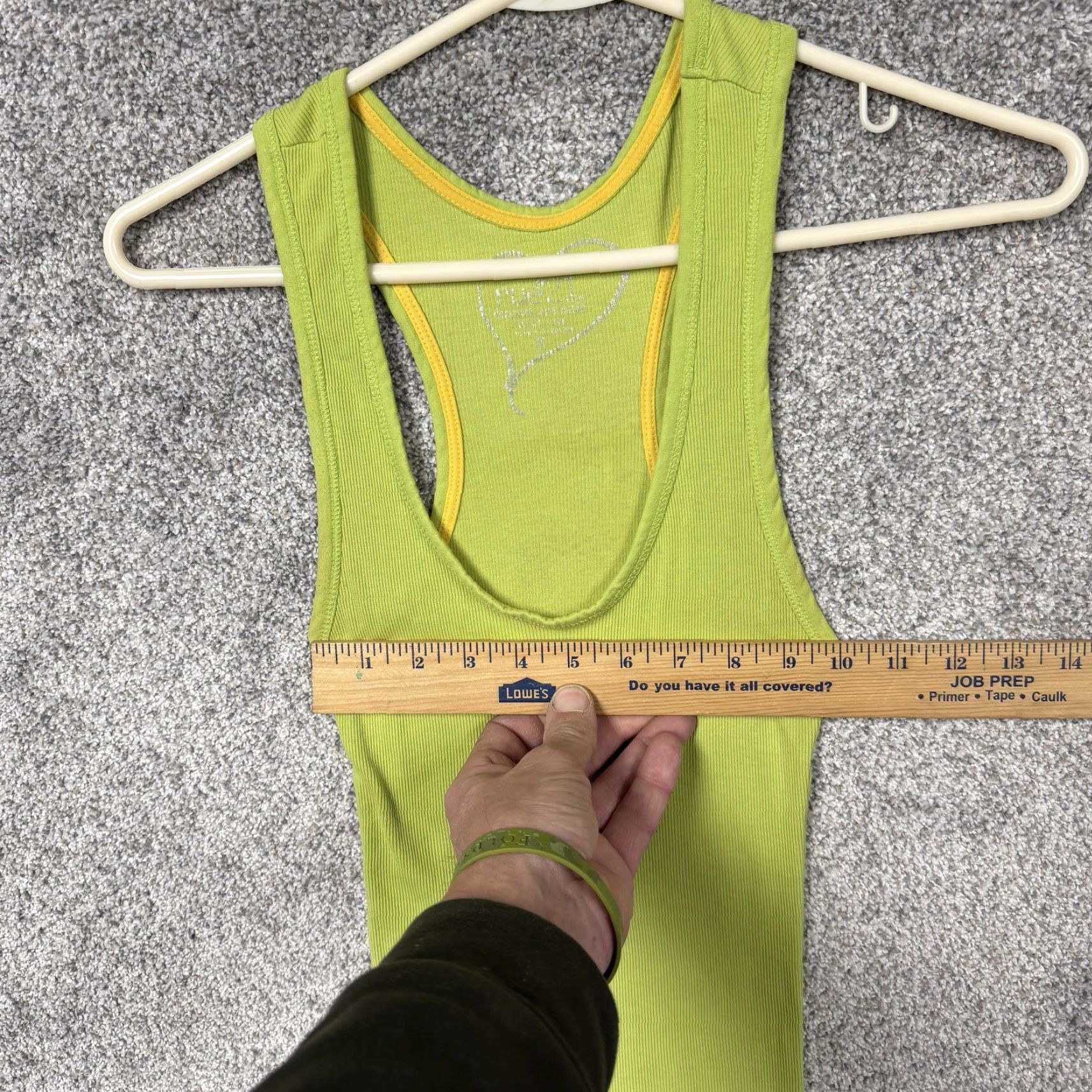 Vintage VINTAGE rue21 Tank Top Juniors M Neon Green Streetwear Y2K Neon Layering Casual Sleeveless Scoop Neck Ribbed Knit Long Body Width 29 in Size M / US 6-8 / IT 42-44 - 3 Thumbnail