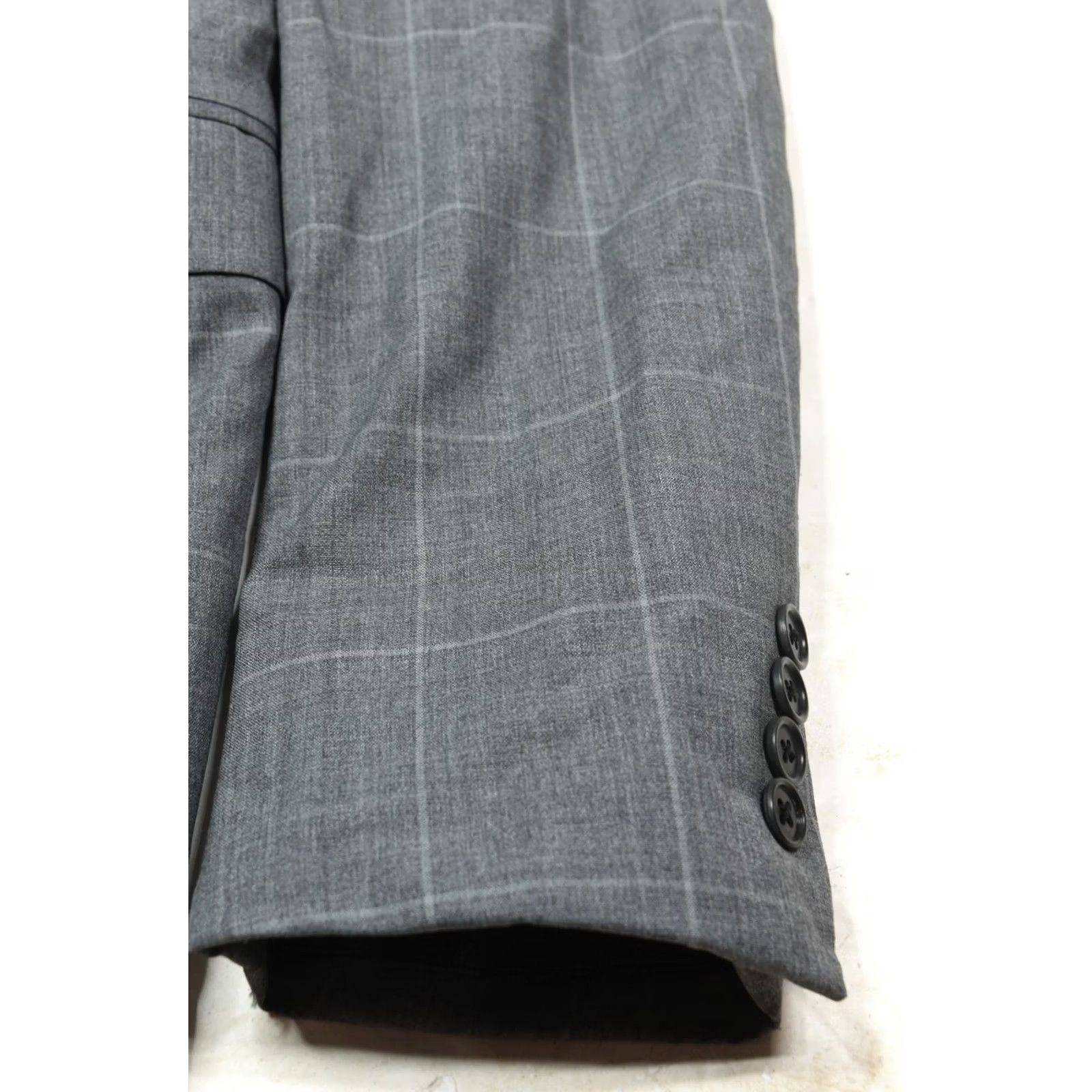 Brooks Brothers Brooks Brothers Blazer Mens 38R Gray Plaid Wool Slim 2-Button Notch Lapel Single-Breasted Regular Jacket Coat Spring Fall Winter Vintage: No Size 38R - 5 Thumbnail