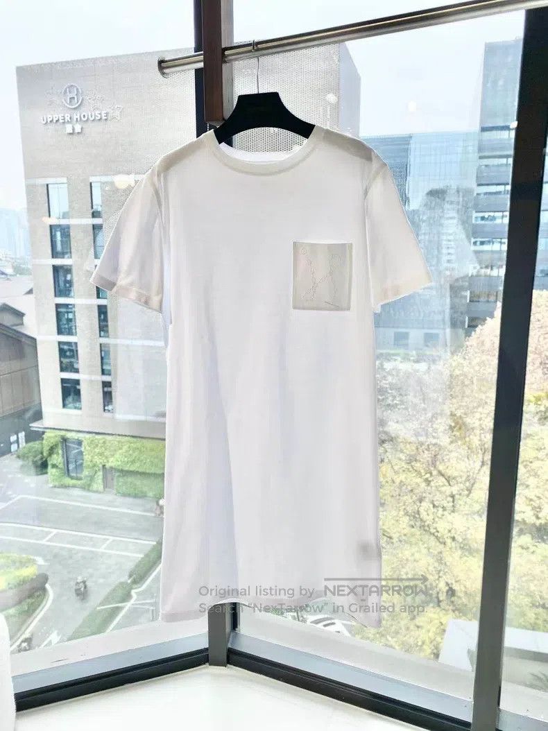 Hermes Hermes Embroidered Chain Pocket Short Sleeve Dress Size XS / US 0-2 / IT 36-38 - 2 Thumbnail