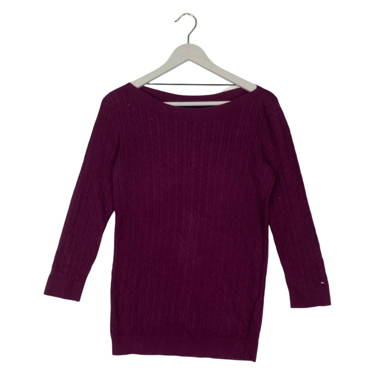 Designer × Tommy Hilfiger × Vintage Vintage Tommy Hilfiger Sweater Ladies Large Purple Size M / US 6-8 / IT 42-44 - 1 Thumbnail