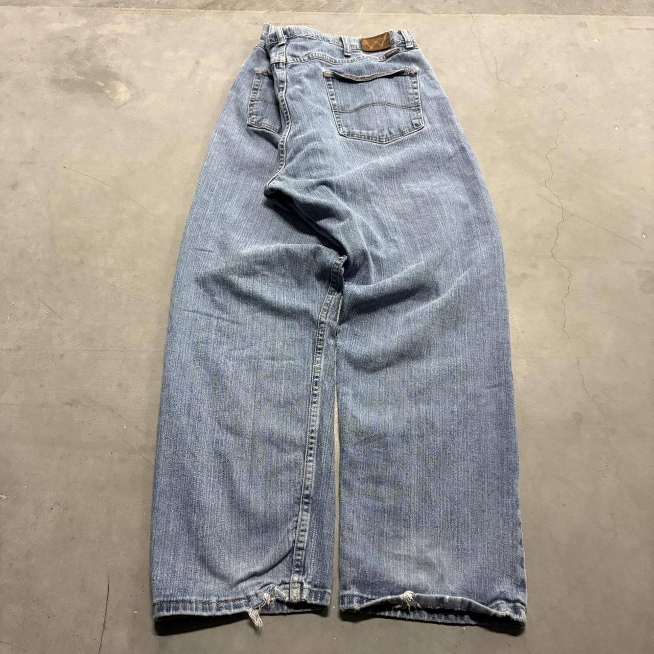 Japanese Brand × Vintage Crazy Vintage Y2K/2000s Baggy Skater Style Medium Wash Denim Jeans! Size US 40 / EU 56 - 6 Thumbnail