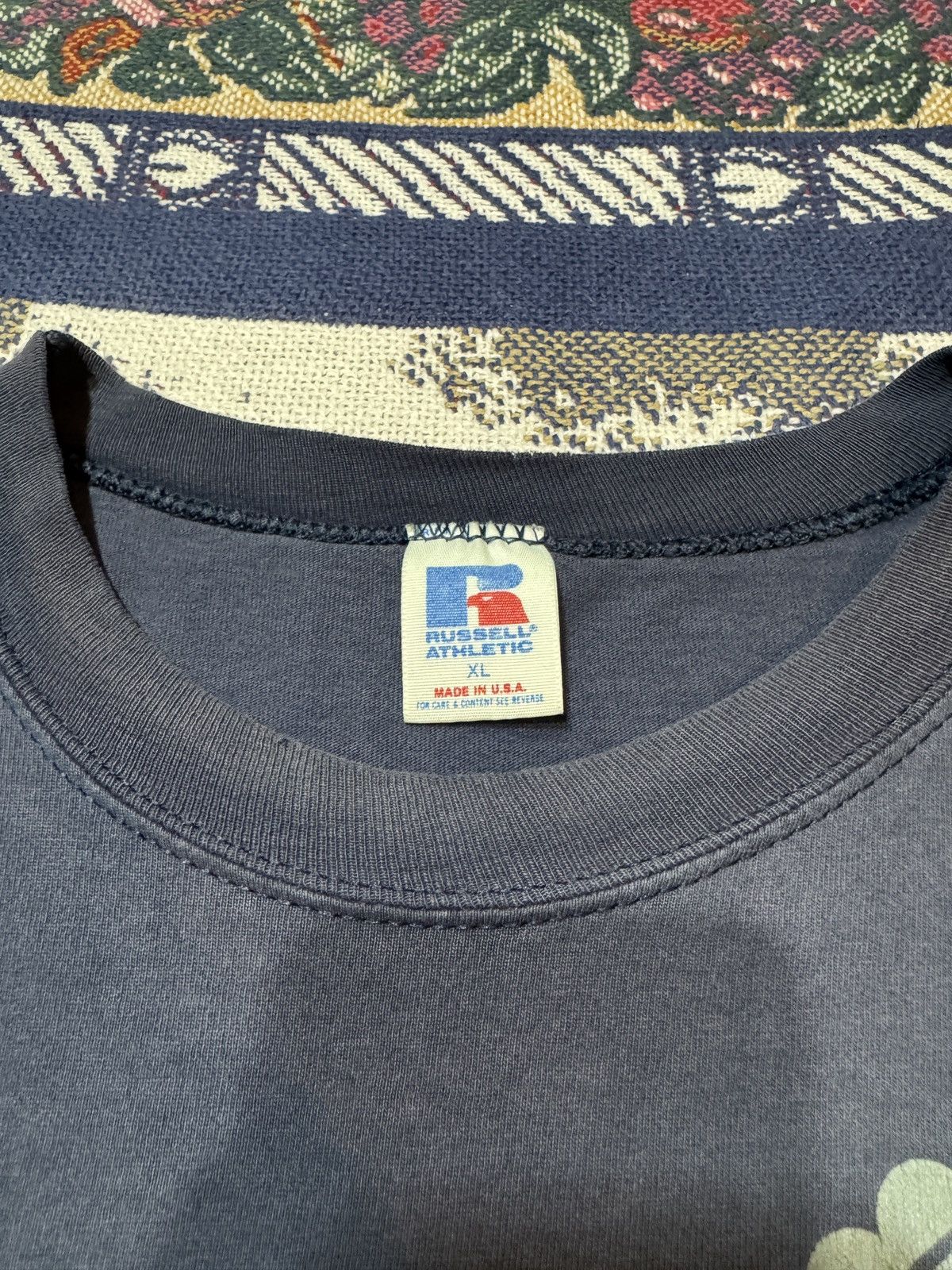 Russell Athletic Vintage 90s Faded Navy Notre Dame University Tee Size US XL / EU 56 / 4 - 3 Thumbnail