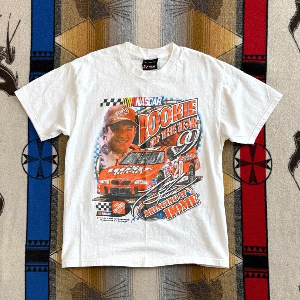 Chase Authentics VINTAGE 1999 Home Depot Nascar T-Shirt Men Medium White Short Sleeve Racing Cars 90s Sports Double Sided Size US M / EU 48-50 / 2 - 2 Thumbnail