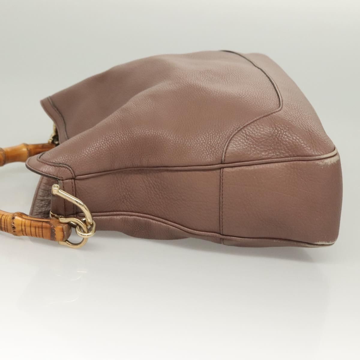 Gucci GUCCI Bamboo Hand Bag Leather Pink Gold Size ONE SIZE - 5 Thumbnail