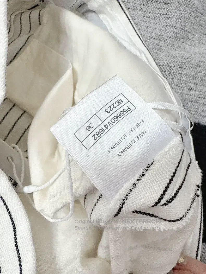 Chanel Chanel 17C Cuban Series Black and White Vertical Striped W Size 24" / US 00 / IT 34 - 7 Thumbnail