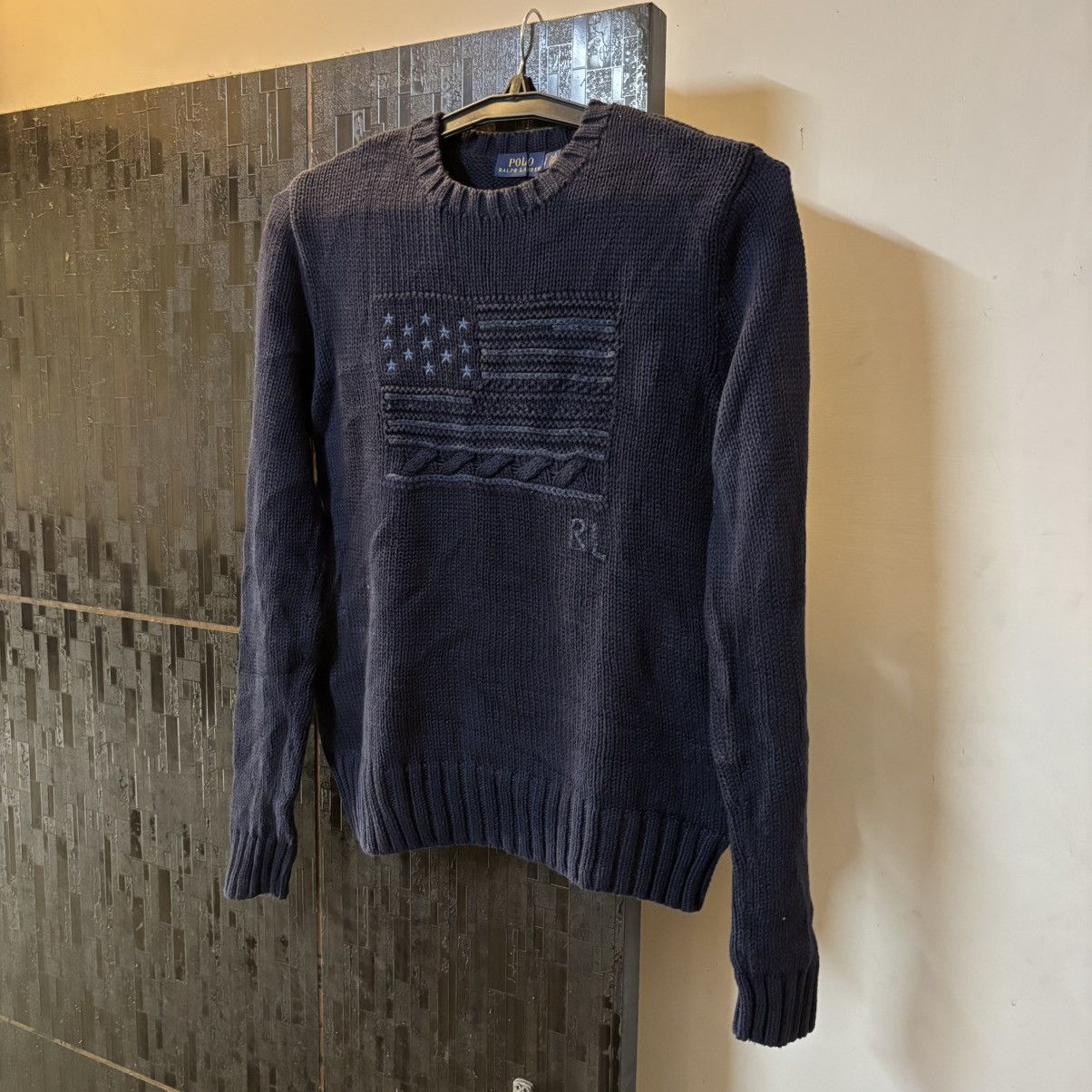 Polo Ralph Lauren × Vintage Polo Ralph Lauren American Flag Sweater Size US S / EU 44-46 / 1 - 1 Thumbnail