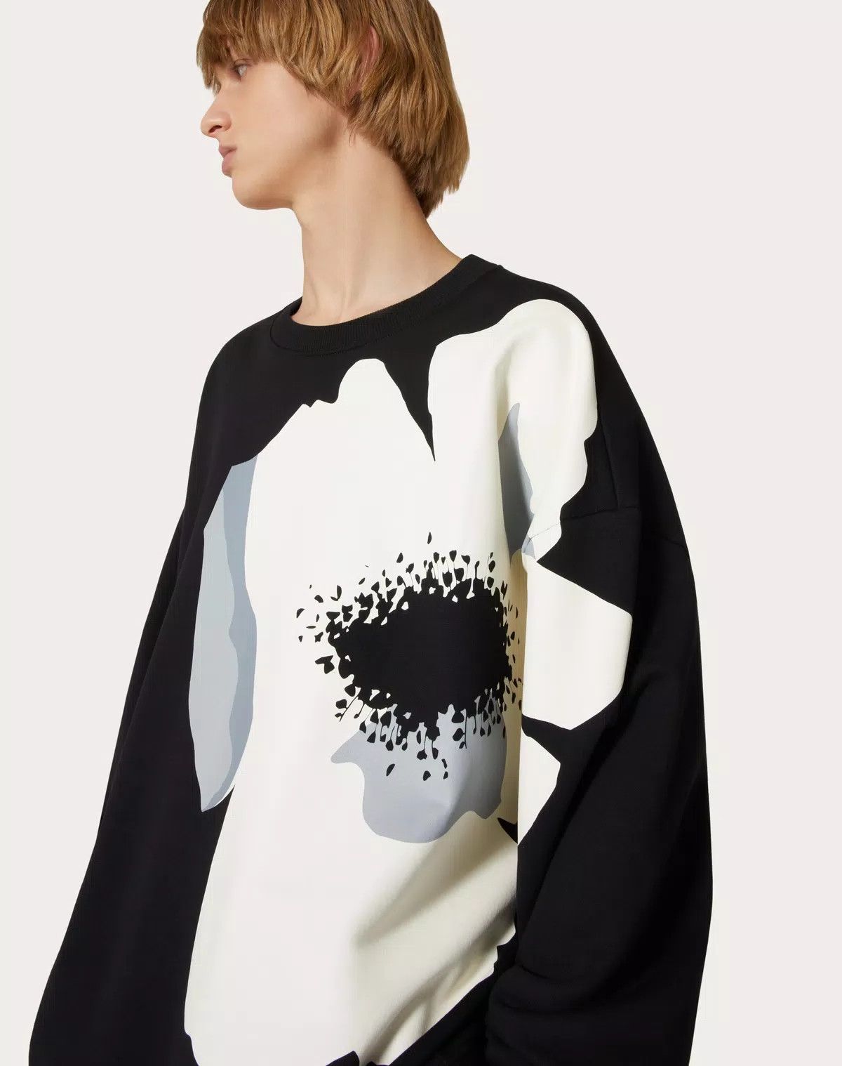 Valentino oc11z0725 Cotton Crewneck Sweatshirt in Black Size US S / EU 44-46 / 1 - 6 Thumbnail
