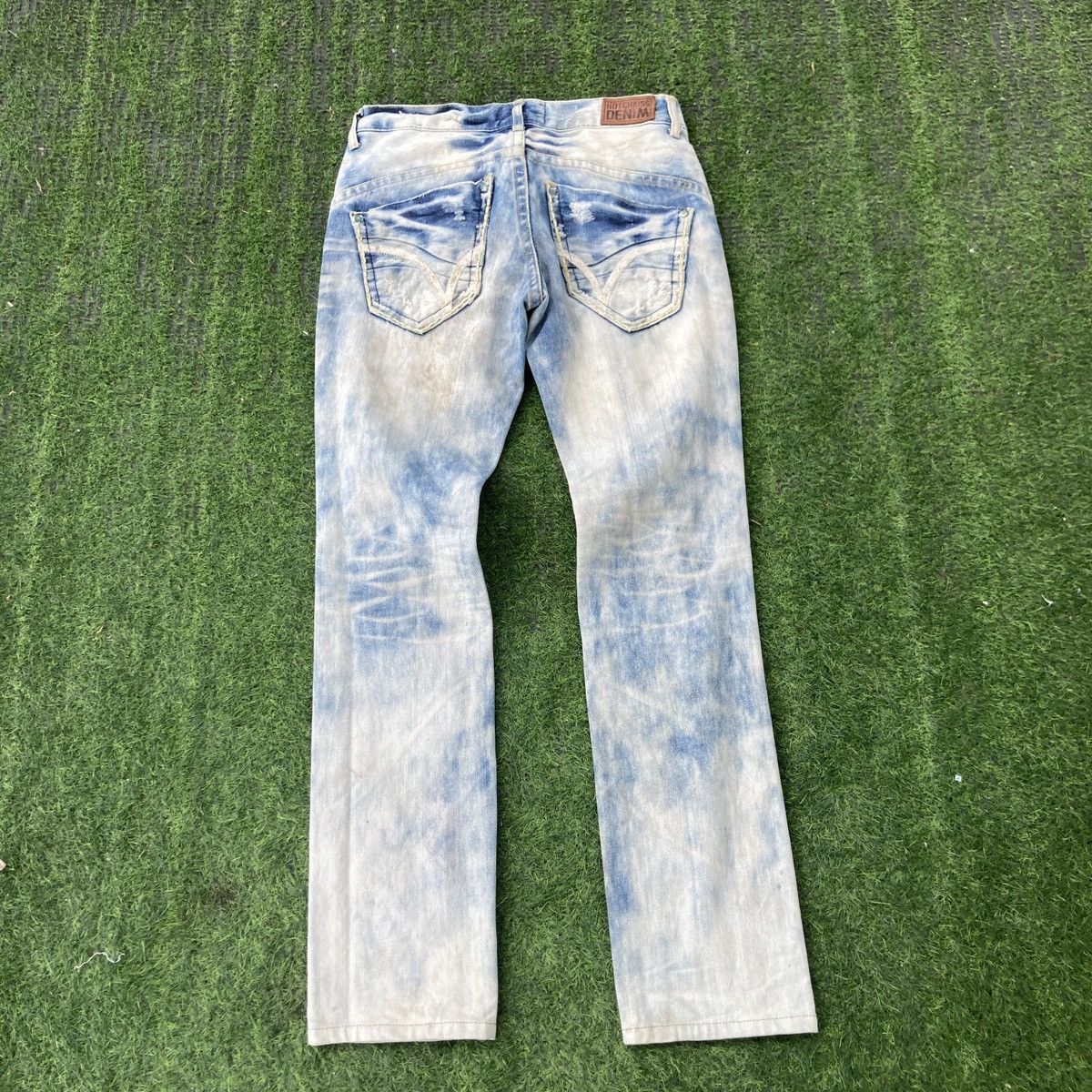 If Six Was Nine × Japanese Brand HOTCHKISS DENIM FLARED DISTRESSED JEANS Size US 28 / EU 44 - 2 Thumbnail