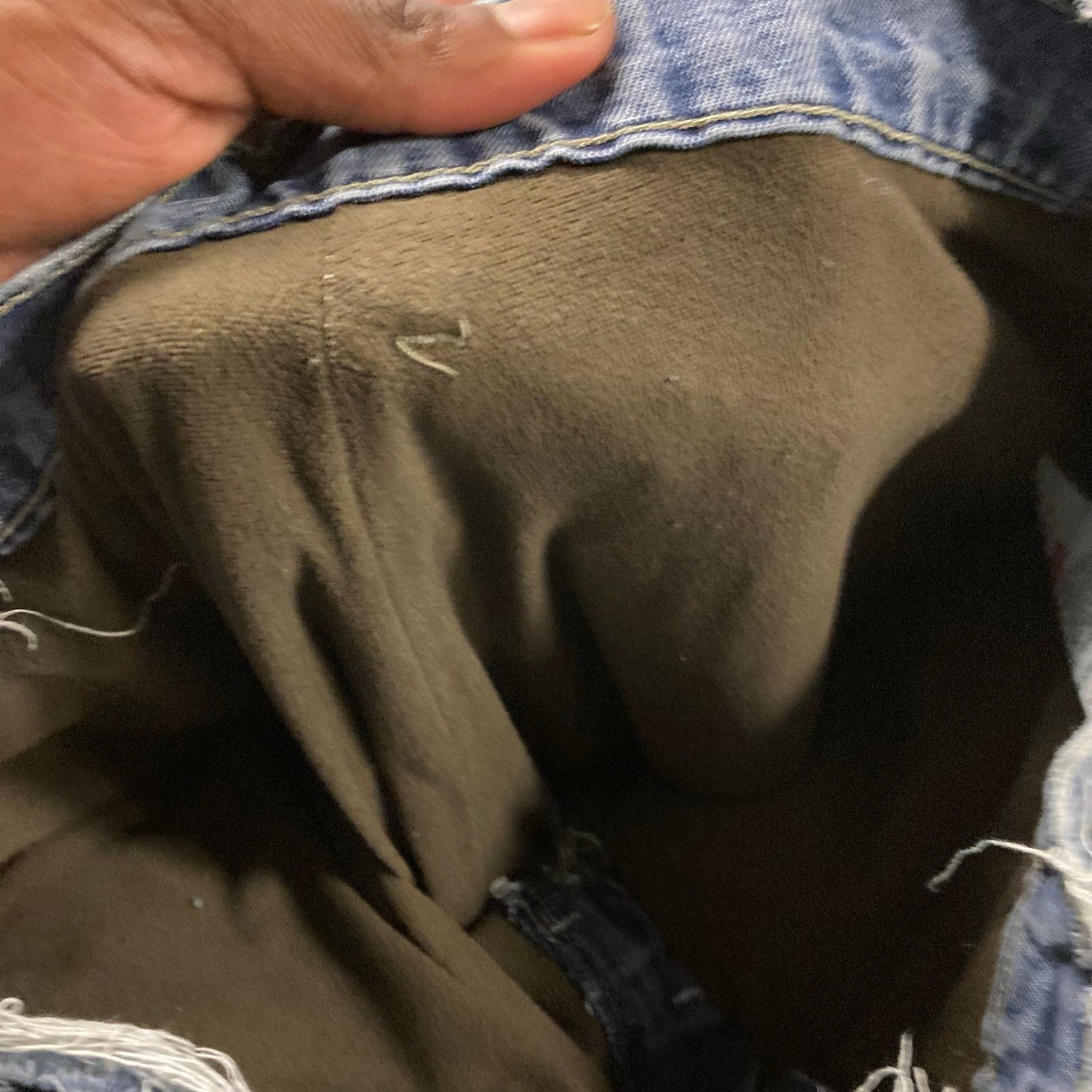 Vintage × Wrangler thrashed flannel lined wrangler carpenter cargo jeans 29x30 Size US 29 - 5 Thumbnail