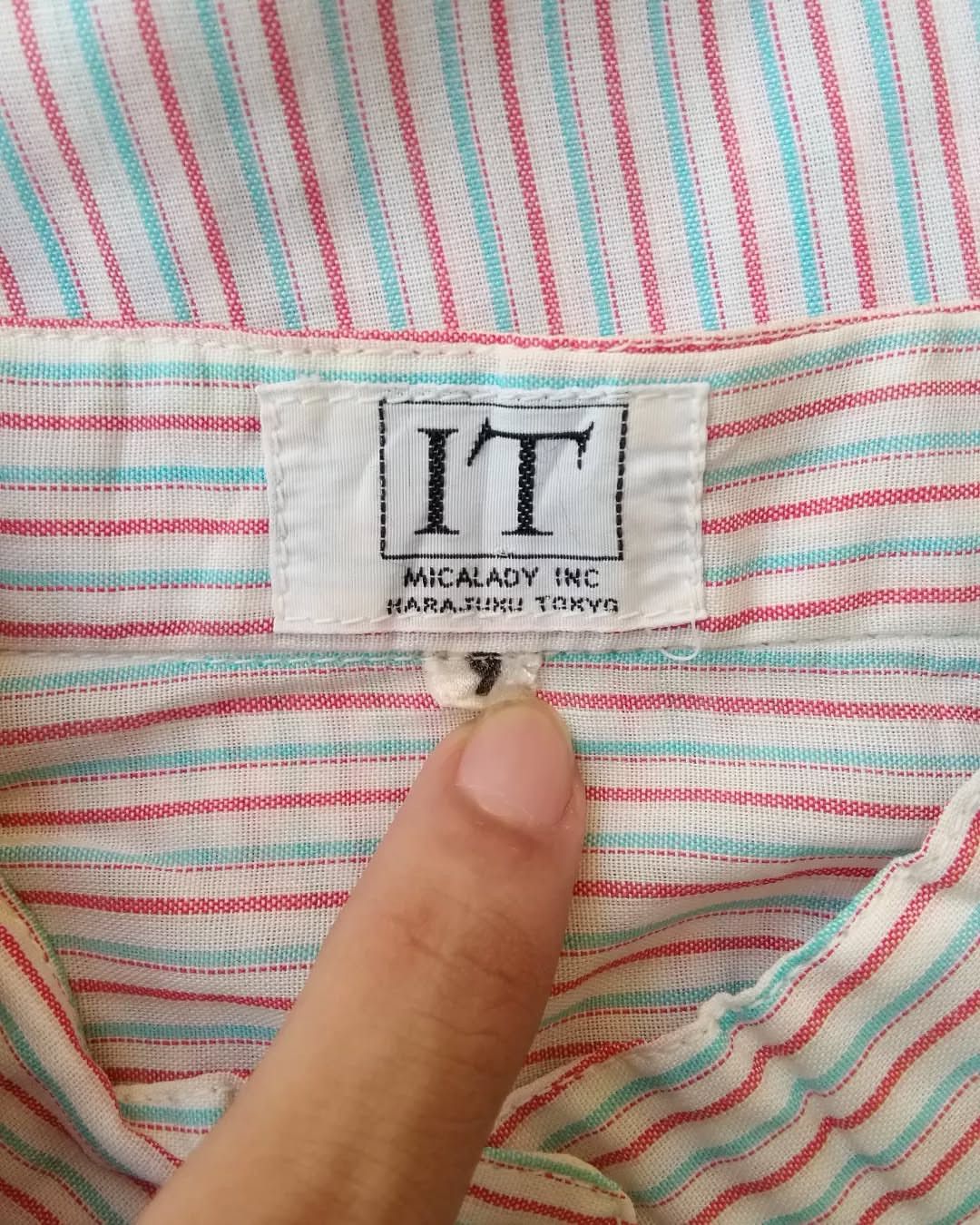 Japanese Brand × Vintage Vintage IT Micalady Inc Striped Woman Shirt Size S / US 4 / IT 40 - 5 Thumbnail