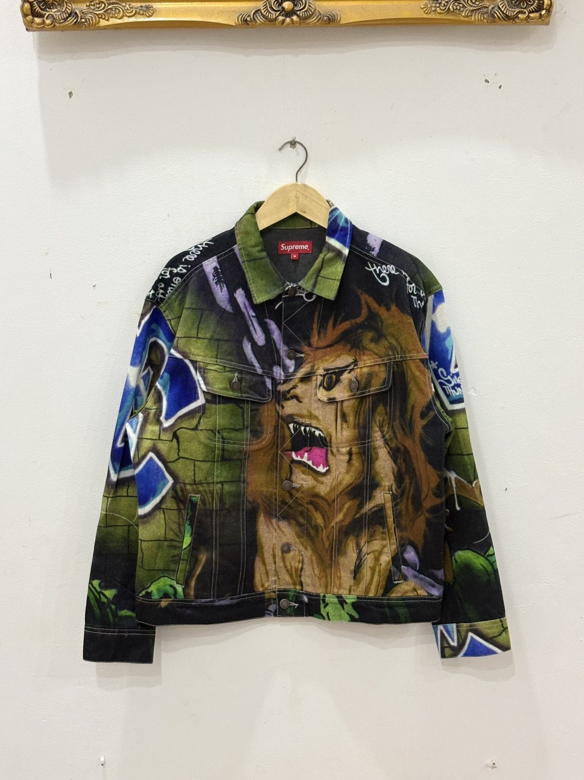 Supreme Lions Den Denim Trucker Jacket | Grailed