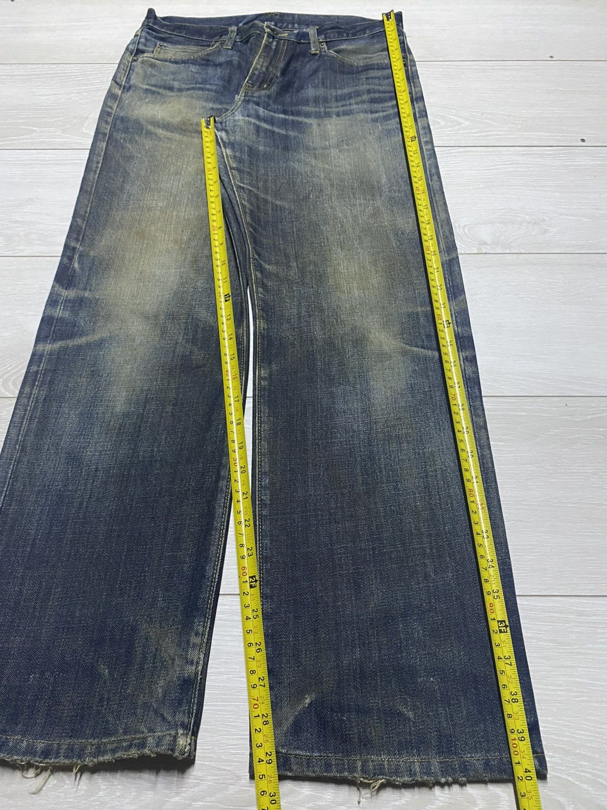 Undercover × Uniqlo Vintage Uniqlo Mud Wash Distressed Loose Jeans Size US 31 - 14 Thumbnail