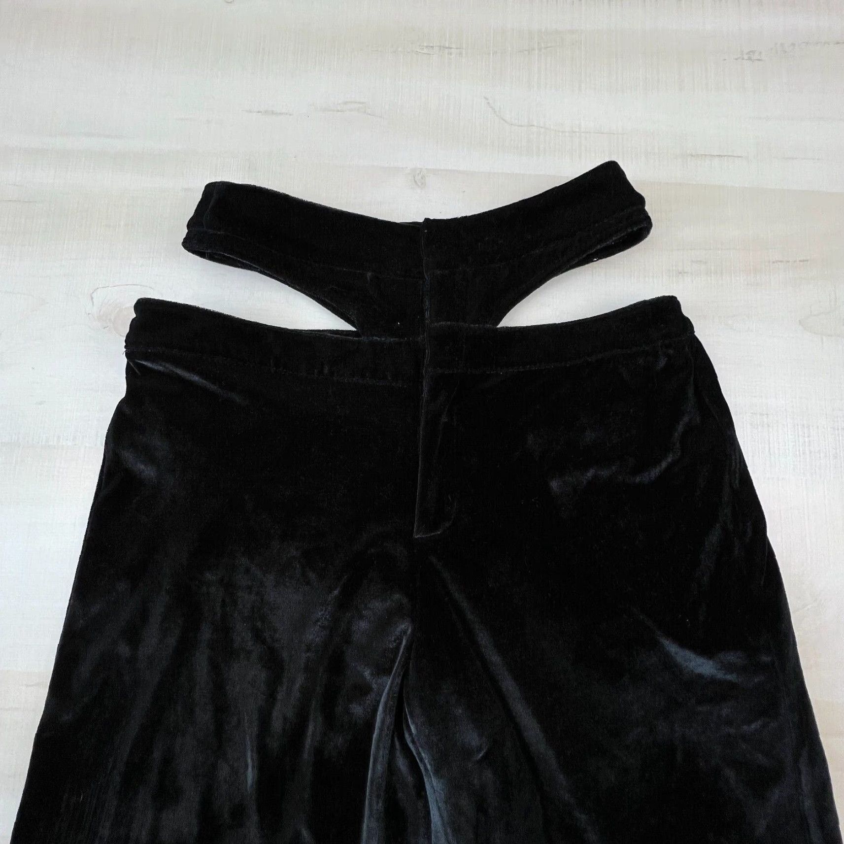 Velvet Youse Womens Velvet Pants Medium Black Straight Leg Size 32" / US 10 / IT 46 - 2 Thumbnail