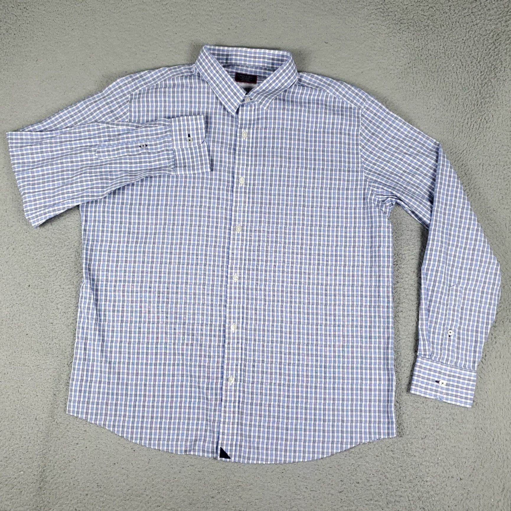UNTUCKit UNTUCKit Shirt Mens 2XL Blue Plaid Slim Fit Button-Up Long Sleeve Casual Shirt Size US XXL / EU 58 / 5 - 2 Thumbnail