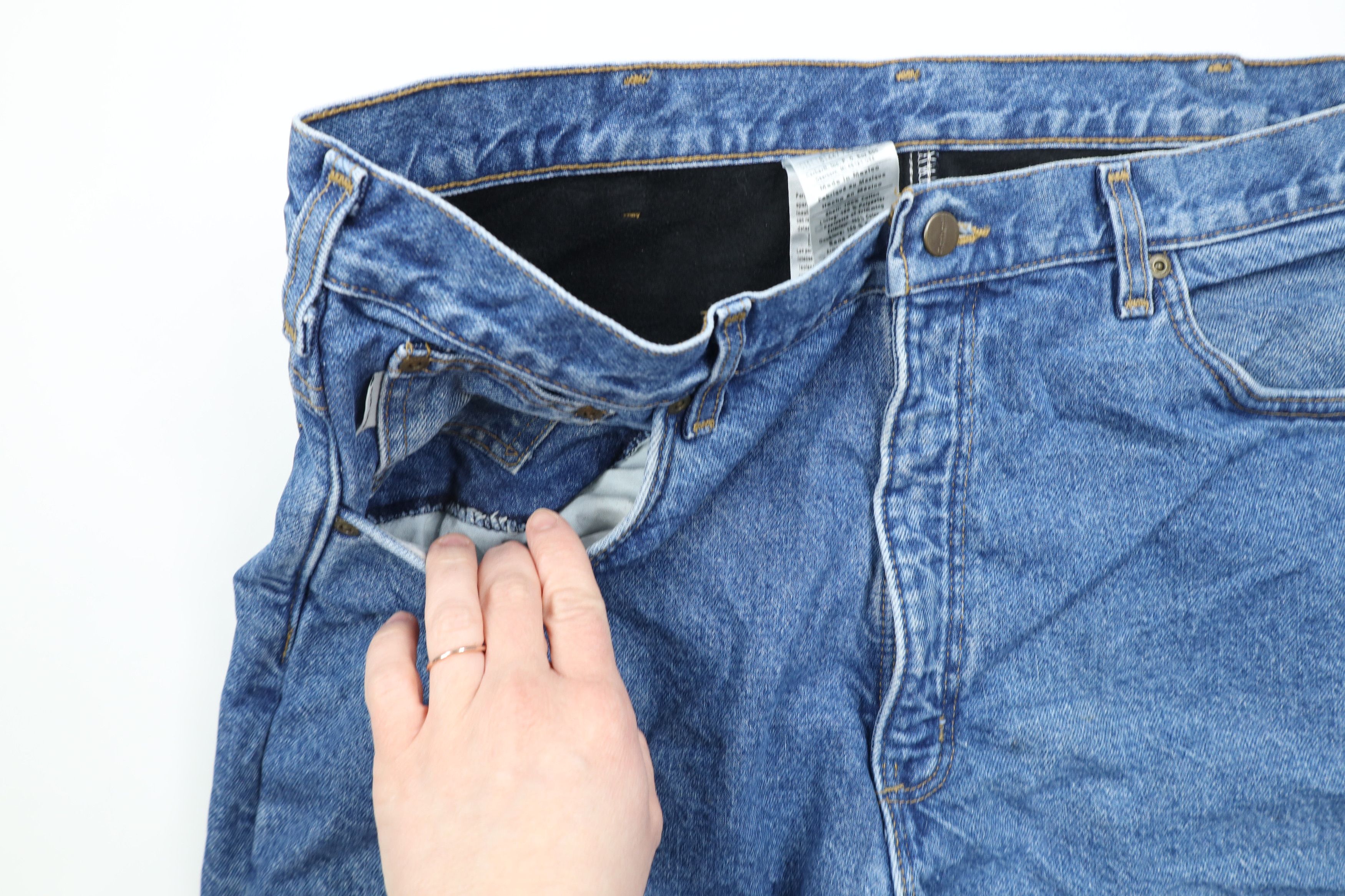 Carhartt × Vintage Vintage Carhartt Fleece Lined Relaxed Fit Denim Jeans Blue Size US 38 / EU 54 - 7 Thumbnail