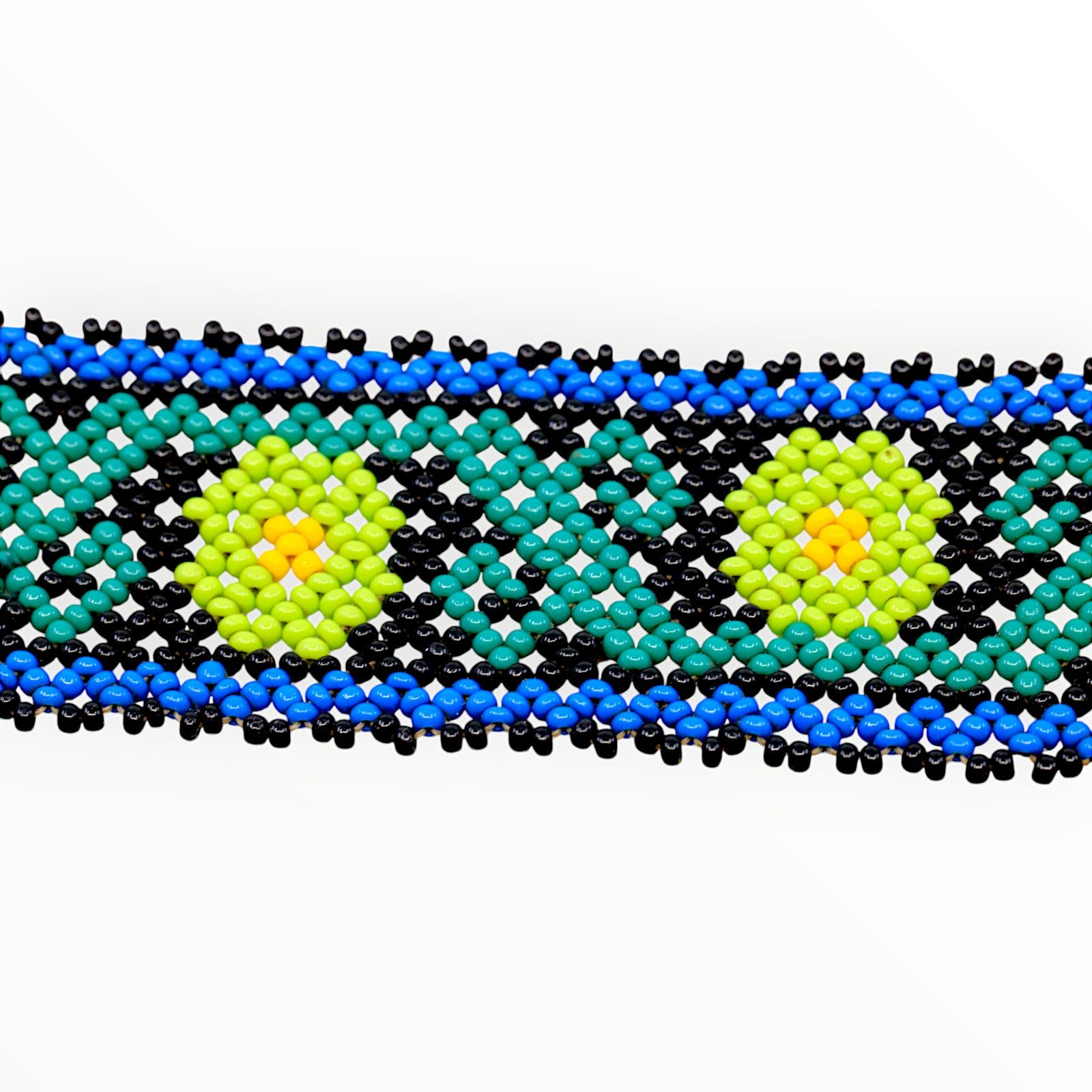 Jewelry Beaded Mayan Aztec Pattern Bracelet Handmade Jewelry 7"x1" Size ONE SIZE - 5 Thumbnail