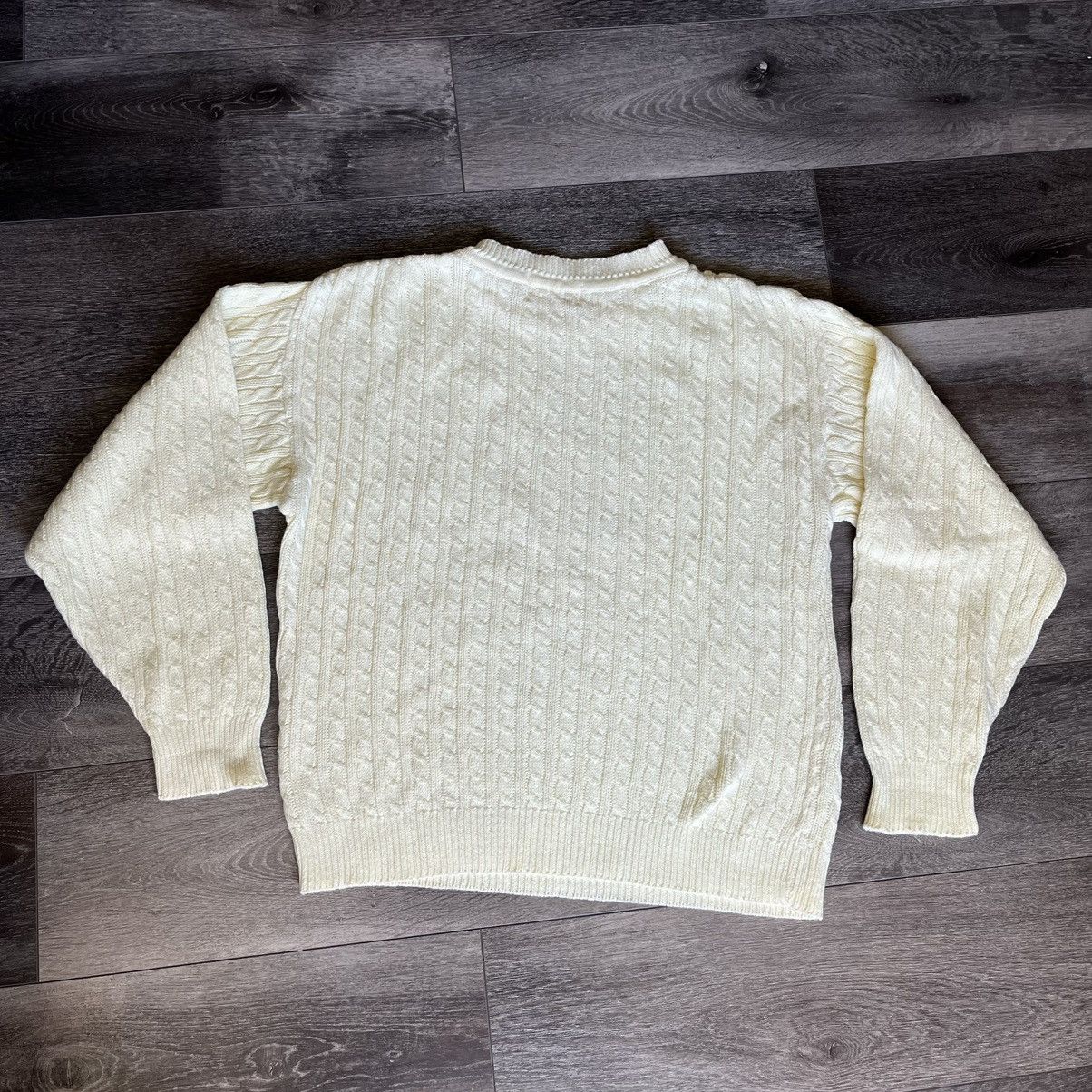 Brooks Brothers Vintage Brooks Brothers Pale Yellow Cable Knit Rope Sweater Size XS / US 0-2 / IT 36-38 - 2 Thumbnail