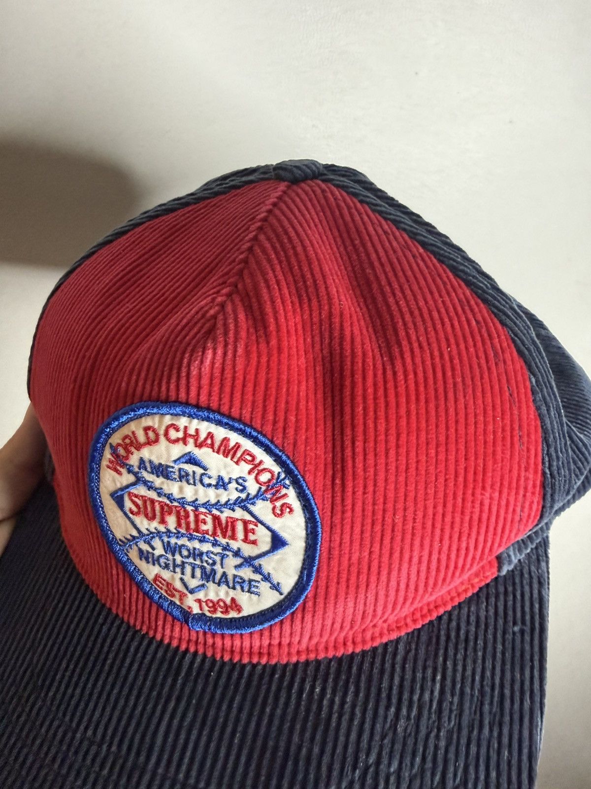 Supreme 2008 Supreme Worst Nightmare Corduroy Snapback Hat Size ONE SIZE - 3 Thumbnail