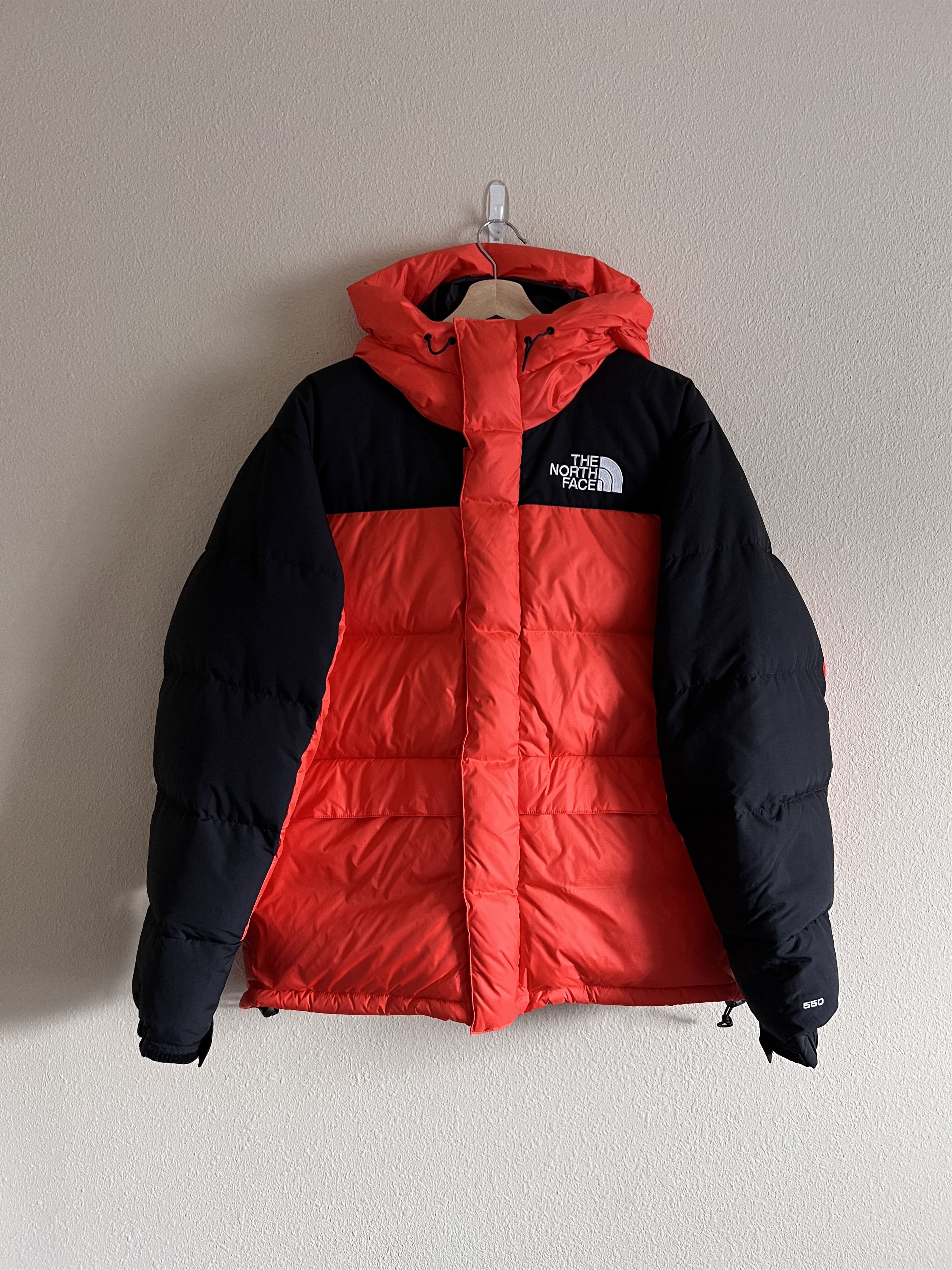 image of The North Face Himalayan Down Parka In Flare Red, Men's (Size Medium)
