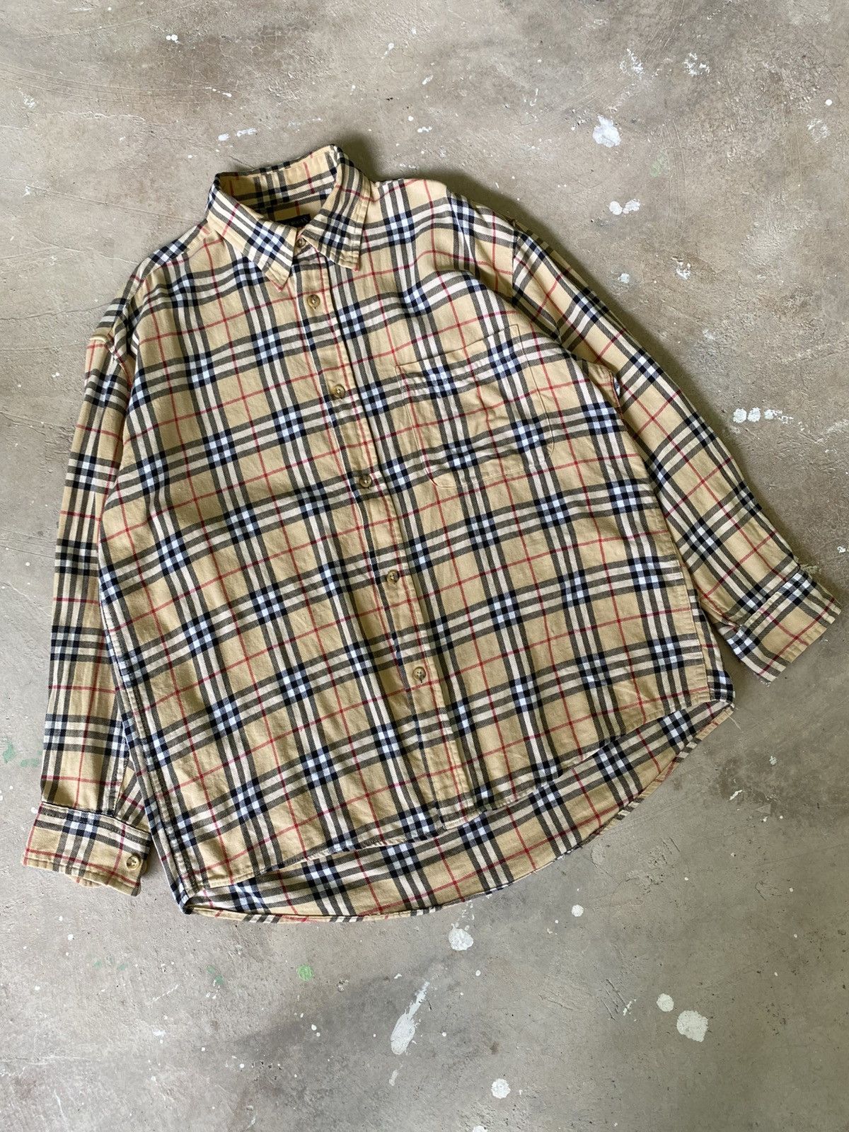 Japanese Brand Arnie Rogan Nova Check Flannel Overshirt Beige Size US M / EU 48-50 / 2 - 1 Thumbnail