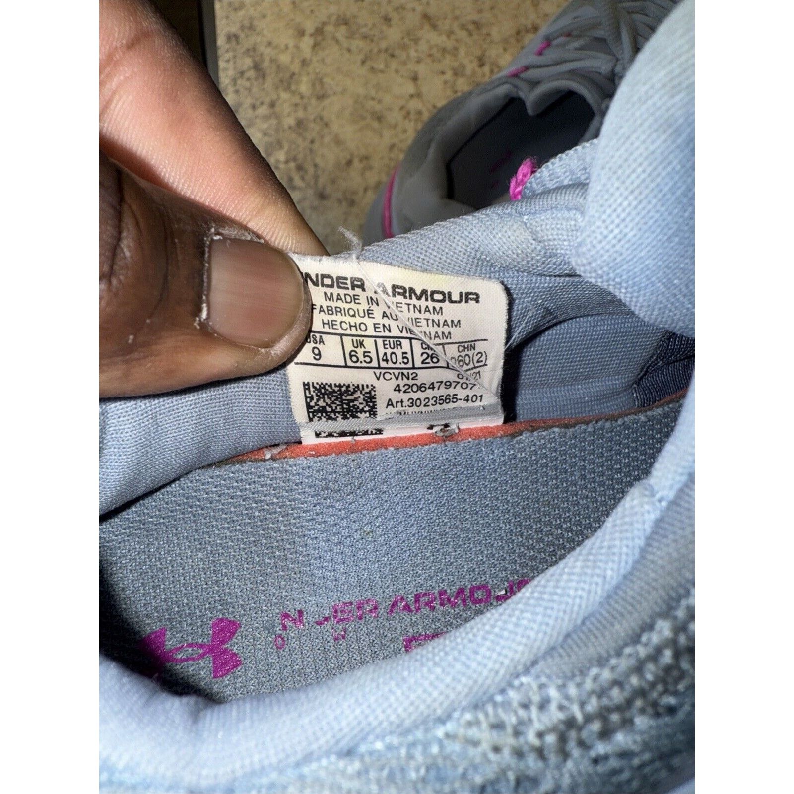 Under Armour Under Armour Charged Vantage Women’s Size 9 Blue Sneakers Size US 4 / IT 34 - 7 Thumbnail