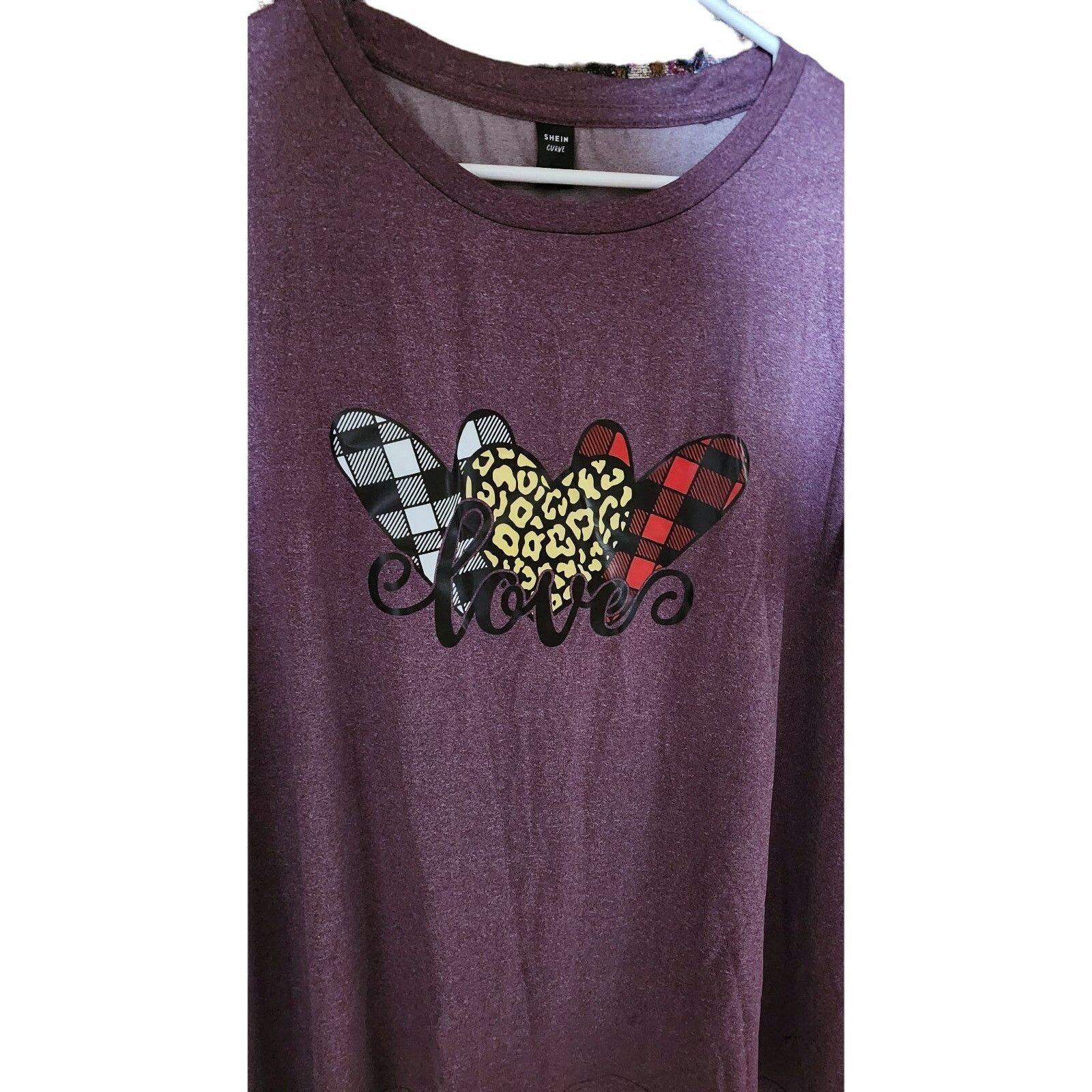 Shein Shein Purple with hearts t-shirt size 3XL Size 3XL / US 20-22 - 7 Thumbnail
