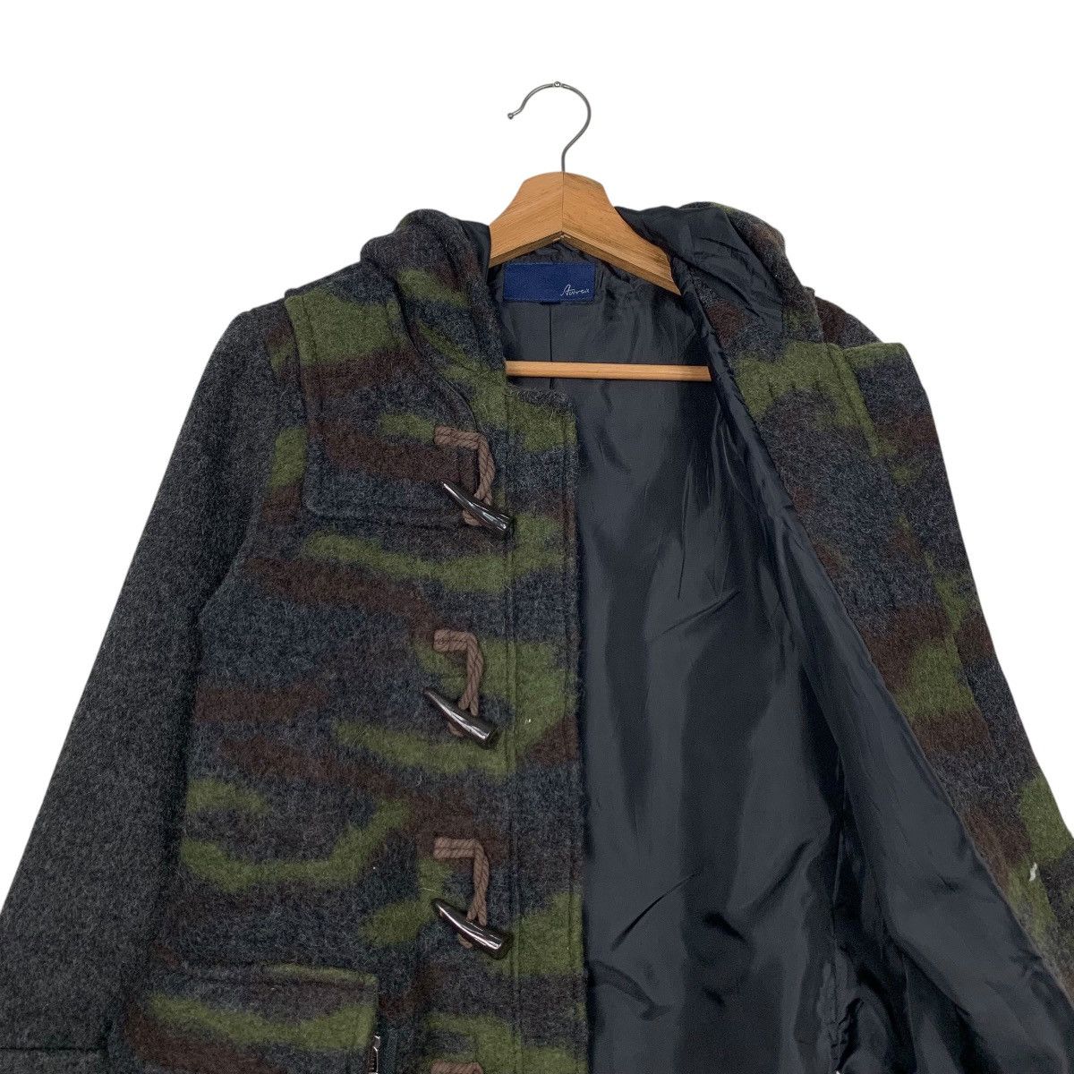 Avirex AVIREX Wool Blend Camo Hooded Duffle Coat Jacket #2786-C126 Size US S / EU 44-46 / 1 - 9 Thumbnail