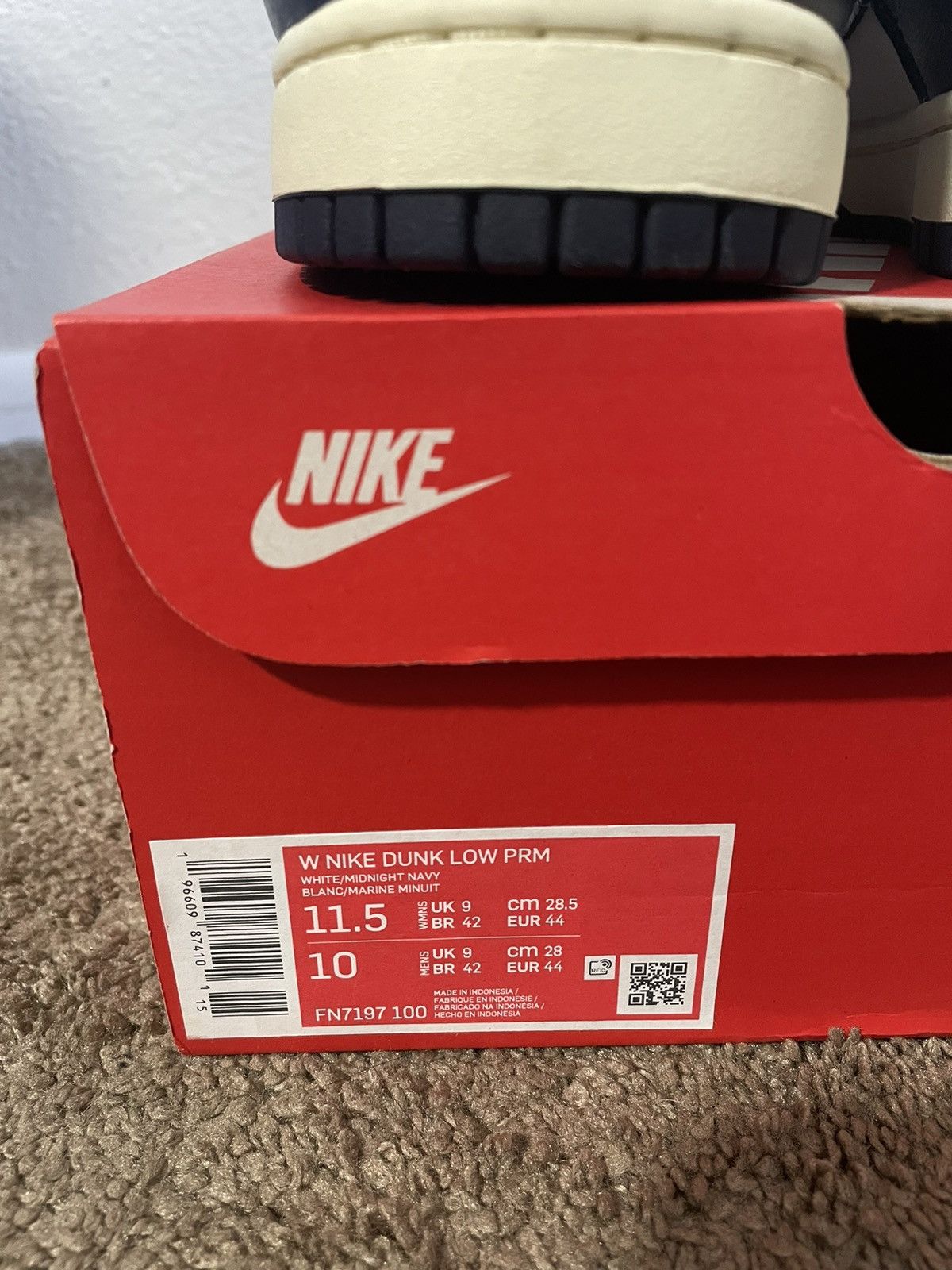 Nike Nike Dunk Low prm “Vintage Navy” Size US 10 / EU 43 - 7 Thumbnail