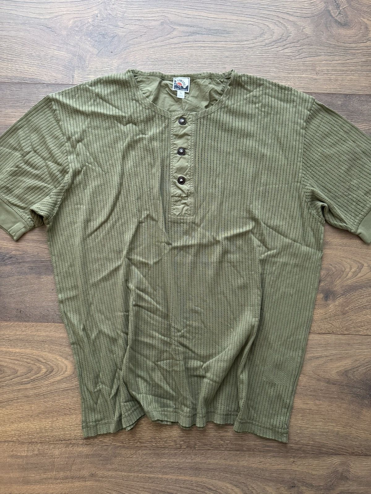 Sunspel Sunspel X Nigel Cabourn Buttons Up Henley T-Shirt - XL Size US XL / EU 56 / 4 - 6 Thumbnail
