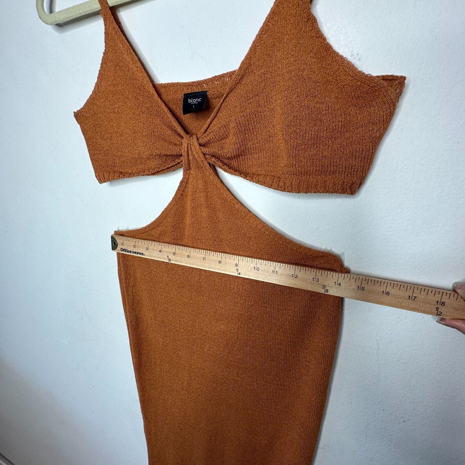 Other Blanc Clothing Camel Cut-Out Front Spaghetti Maxi Dress L Size L / US 10 / IT 46 - 13 Thumbnail