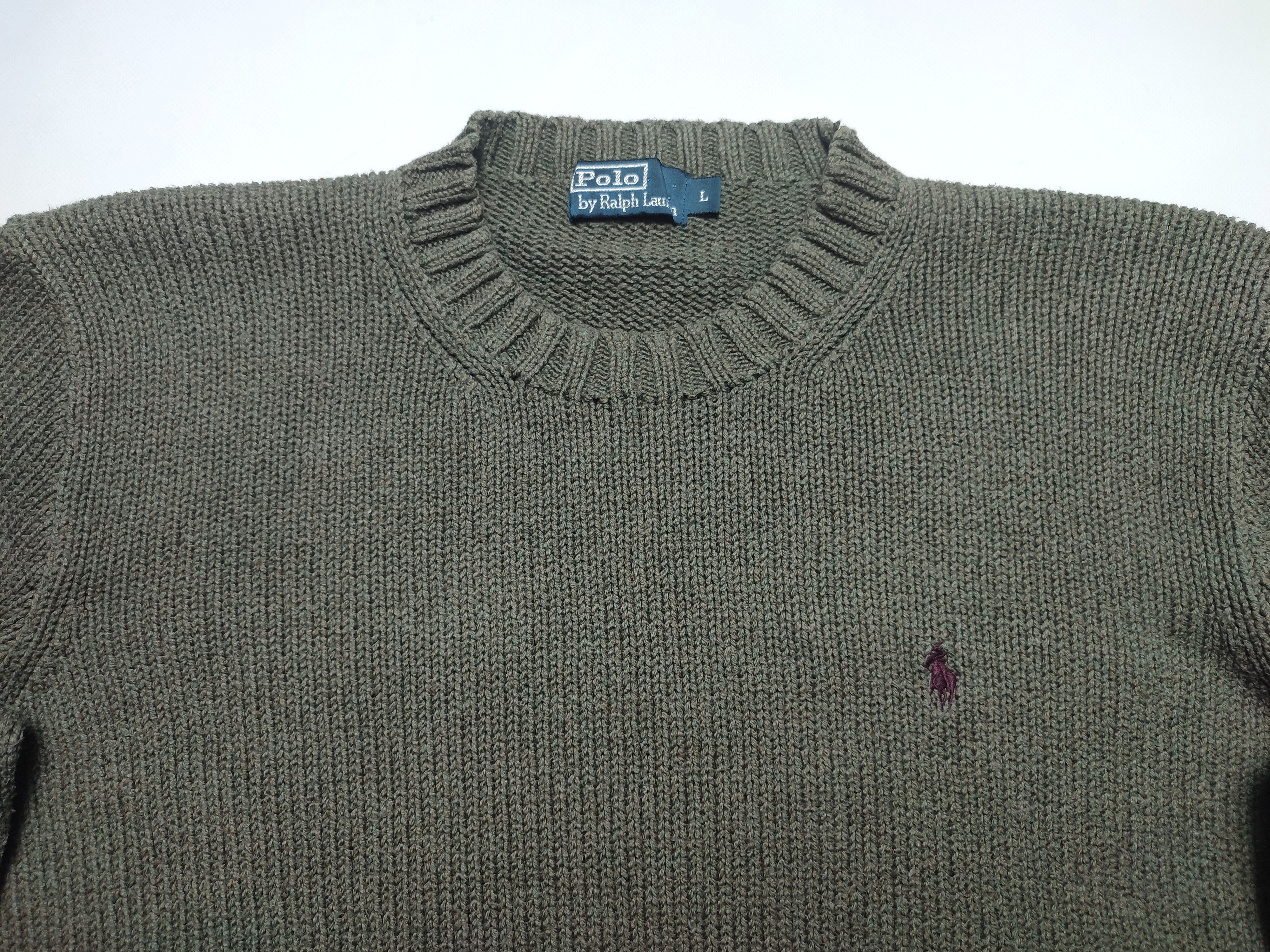 Polo Ralph Lauren Polo Ralph Knit Army Green Sweater Size US L / EU 52-54 / 3 - 2 Thumbnail
