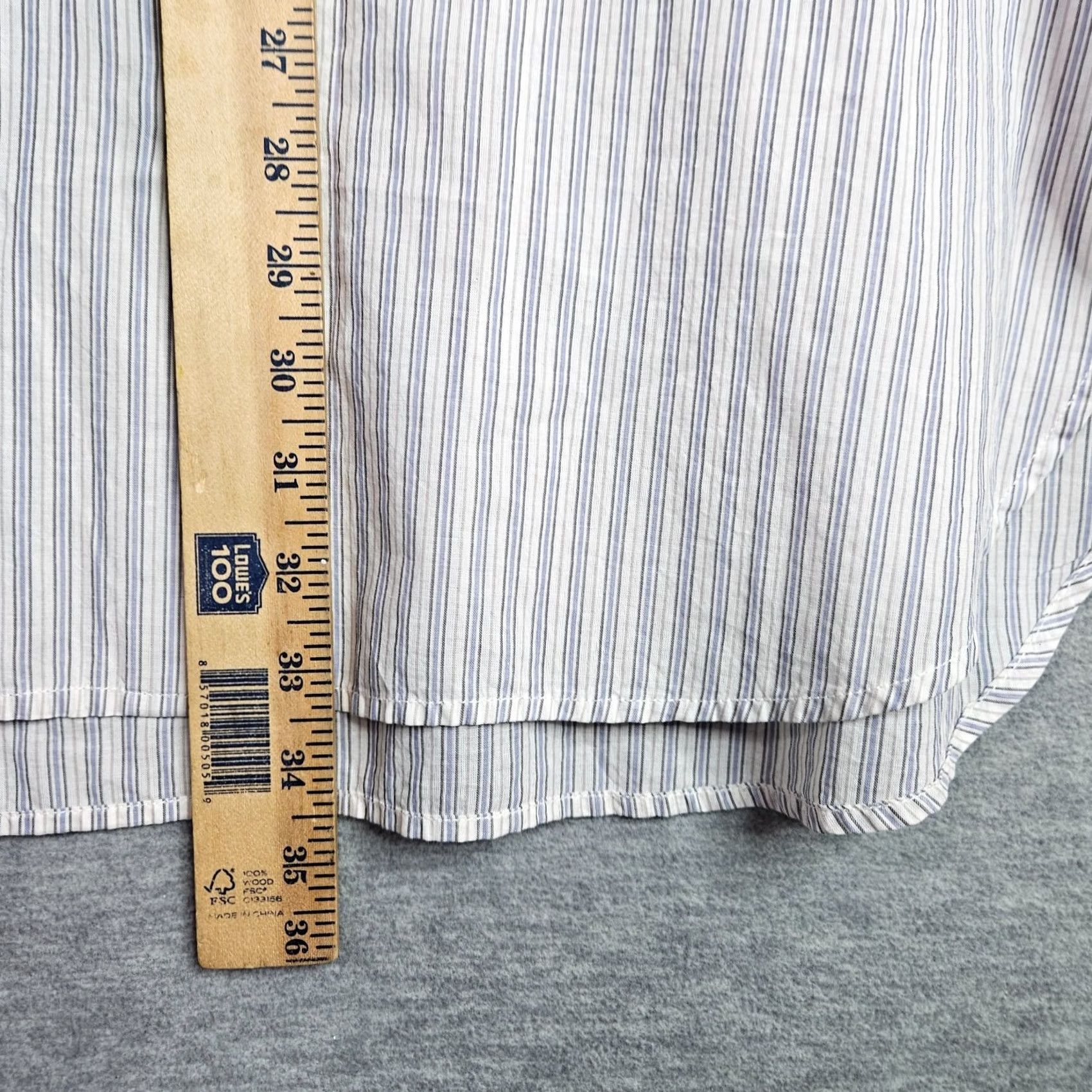 Uniqlo VINTAGE? Ines De La Fressange Uniqlo Women's Stripes Button Up Long Sleeve Shirt XS Blue Regular Shirt Womens XS Blue Striped Button Up Uniqlo Blouse Size XS / US 0-2 / IT 36-38 - 4 Thumbnail