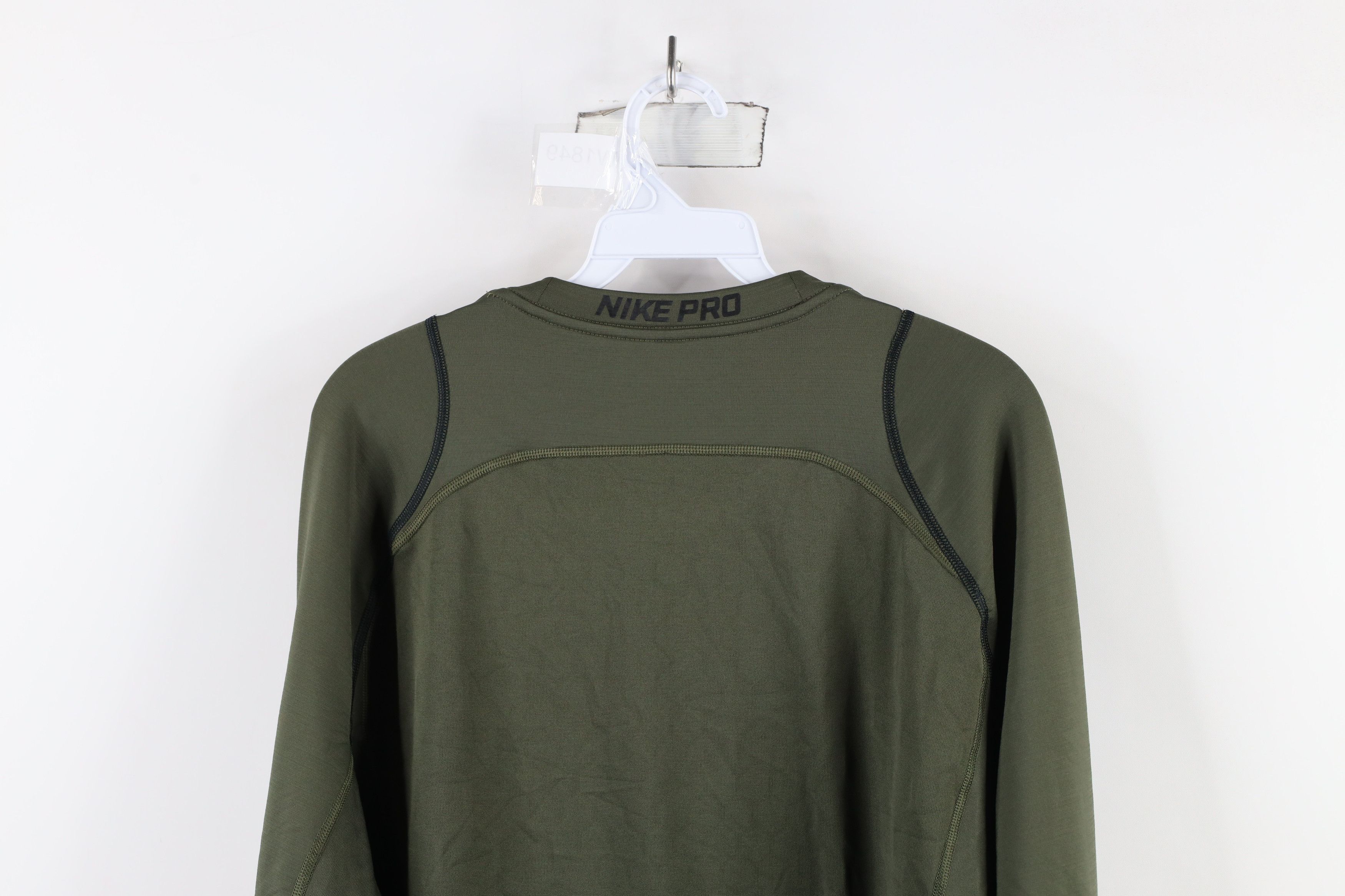 Nike × Vintage Nike Pro Hyperwarm Long Sleeve Training Outdoor Shirt Green Size US XXL / EU 58 / 5 - 14 Thumbnail
