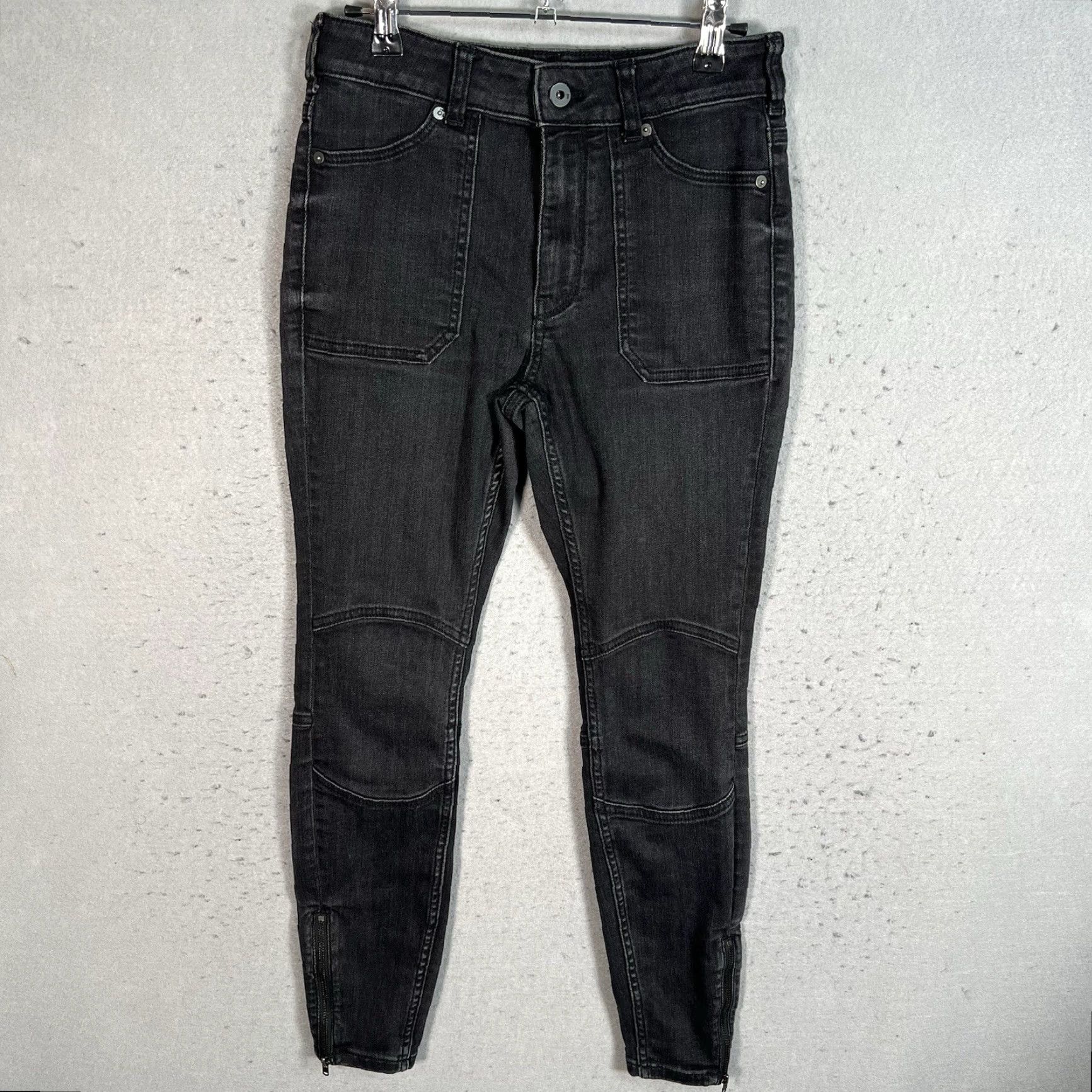 Vintage Pilcro & The Letterpress Jeans High-Rise Ankle Zip Denim Legging 27 Pockets Black 27 Slim Women Adult Womens Skinny Denim Vintage No N/A Size 27" / US 4 / IT 40 - 2 Thumbnail