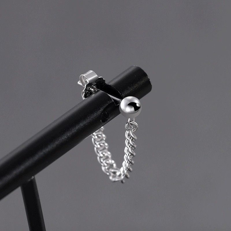 Jewelry Punk Earrings One Pairs Chrome Jewelry Size ONE SIZE - 2 Thumbnail