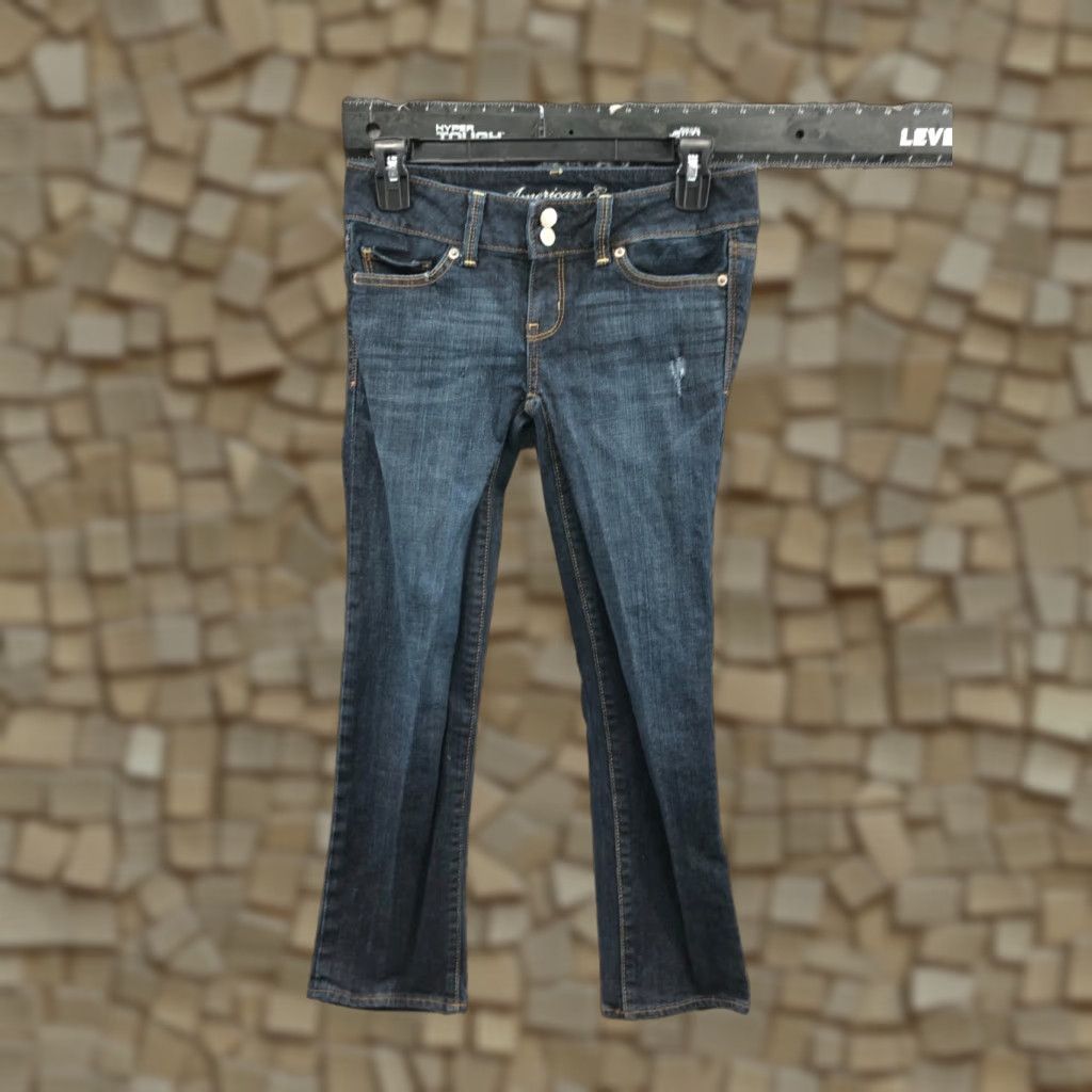 American Eagle Outfitters American Eagle Artist Crop Jeans Womens Size 0 Dark Wash Blue Size 25" / US 0 / IT 36 - 1 Thumbnail