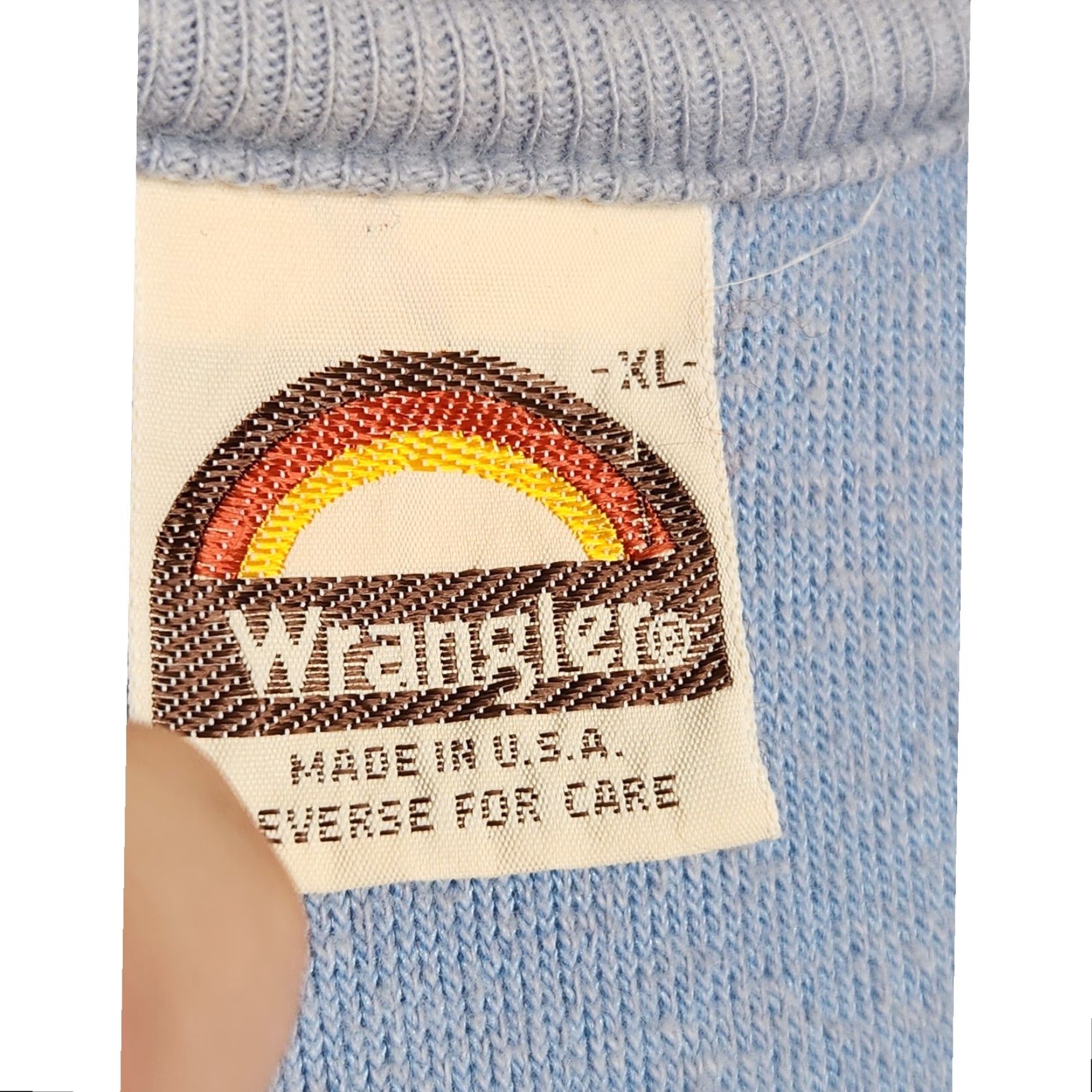 Wrangler VINTAGE Wrangler Crushed Velvet Velour Long Sleeve Henley Polo XL Blue Size US XL / EU 56 / 4 - 4 Thumbnail