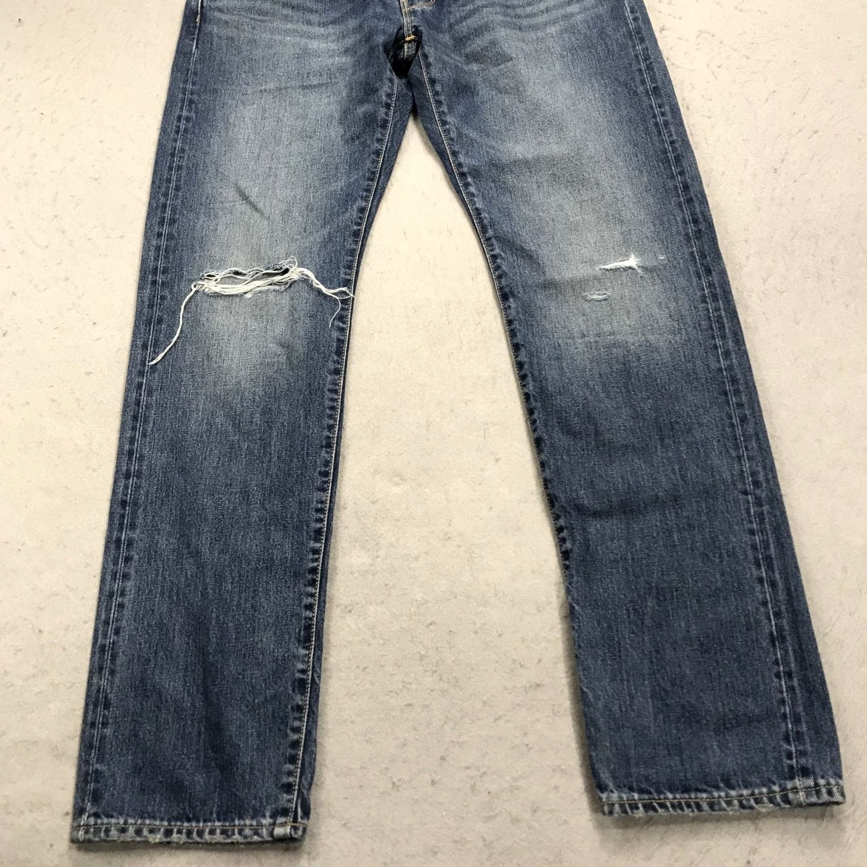 Todd Snyder Todd Snyder Jeans Mens 31x32 Slim Blue Distressed NWT Selvedge 12.5 Oz Vintage-N/A? Size US 31 - 3 Thumbnail