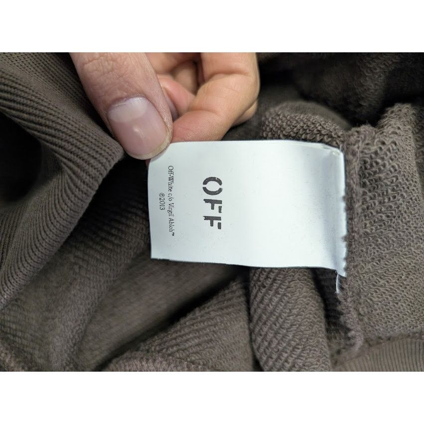Off-White o1rshd1 Logo Skate Hoodie in Chocolate / White Size US M / EU 48-50 / 2 - 18 Thumbnail