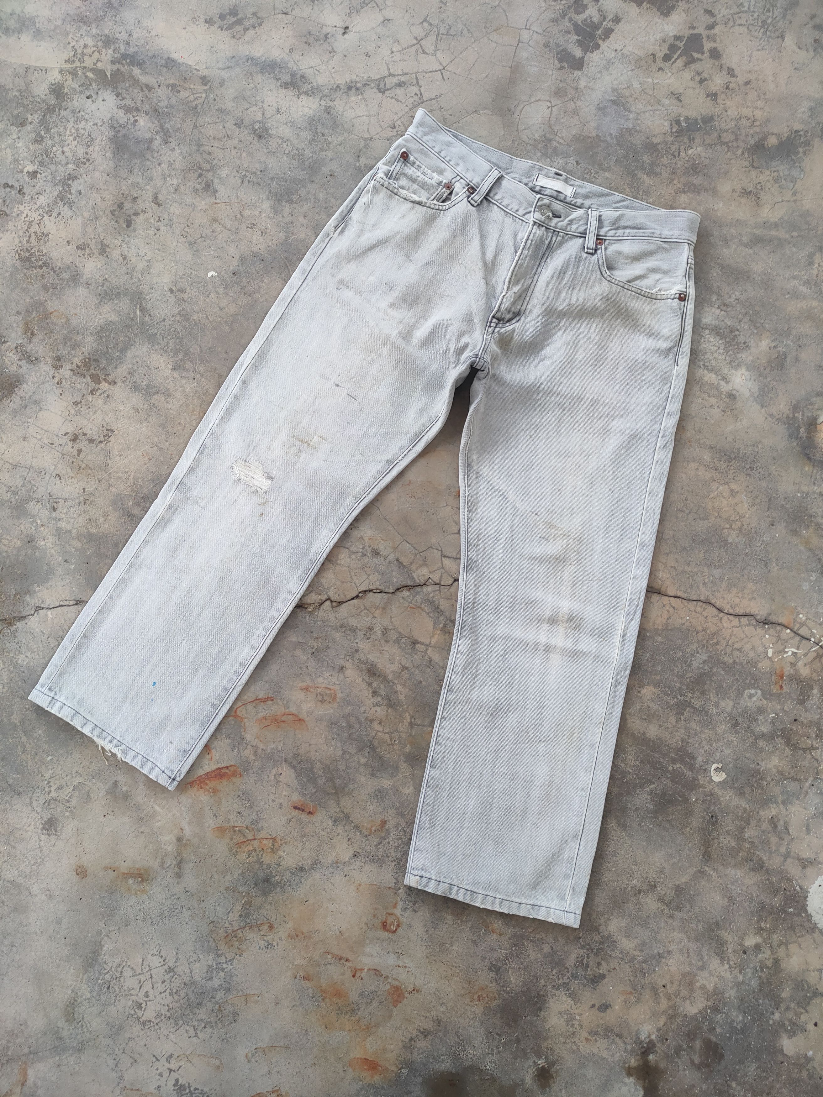 Japanese Brand W32 VINTAGE JAPANESE FADED GREY WHITE JEAN DENIM PANTS Size US 32 / EU 48 - 2 Thumbnail