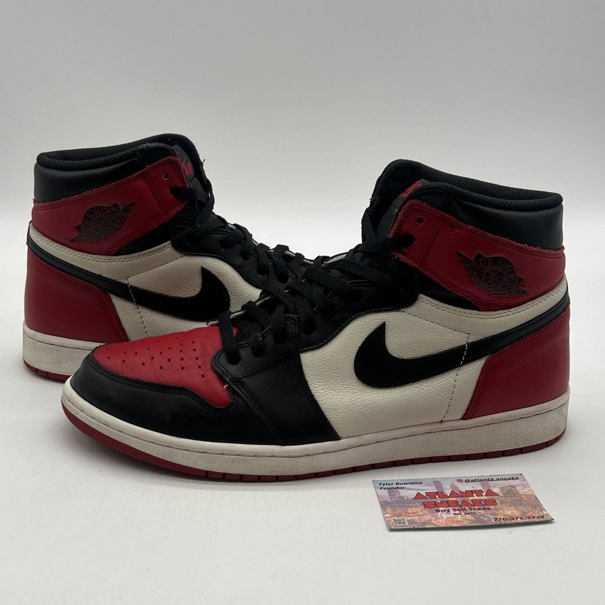 Nike Air Jordan 1 high bred toe Size US 13 / EU 46 - 1 Thumbnail