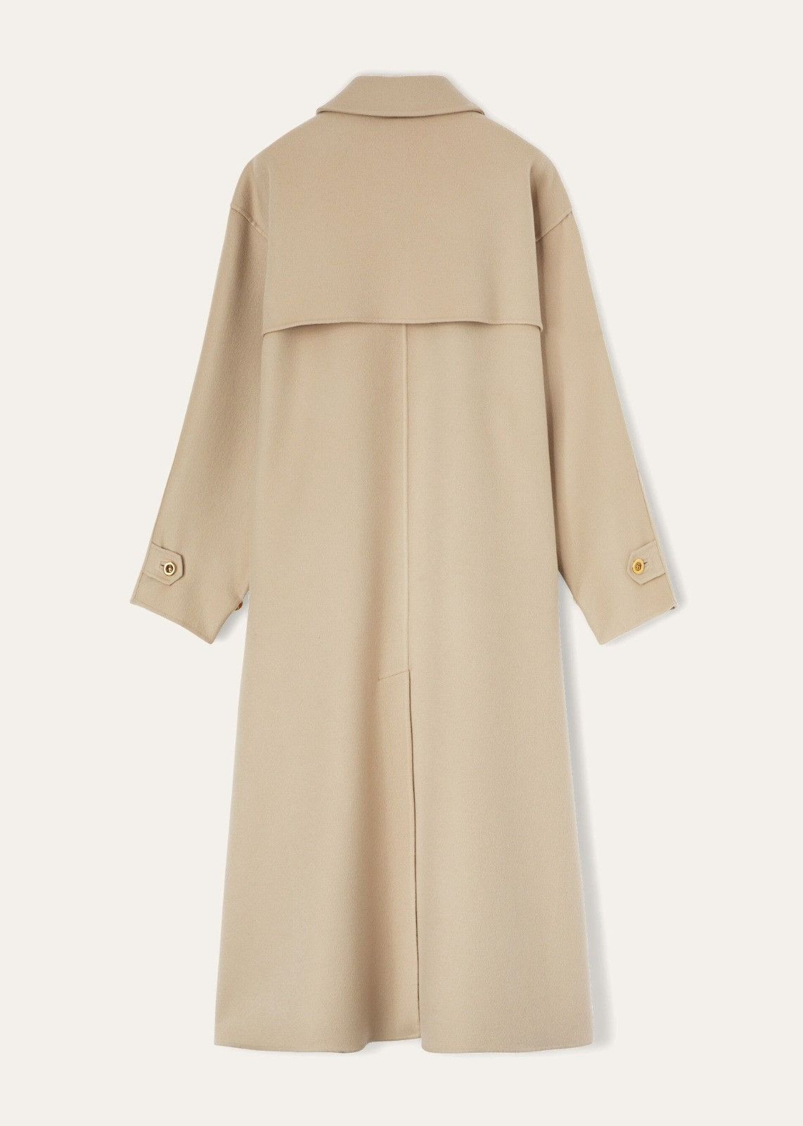Loro Piana o1srvl11e1124 Cashmere Double Trench Coat in Beige Size M / US 6-8 / IT 42-44 - 2 Thumbnail