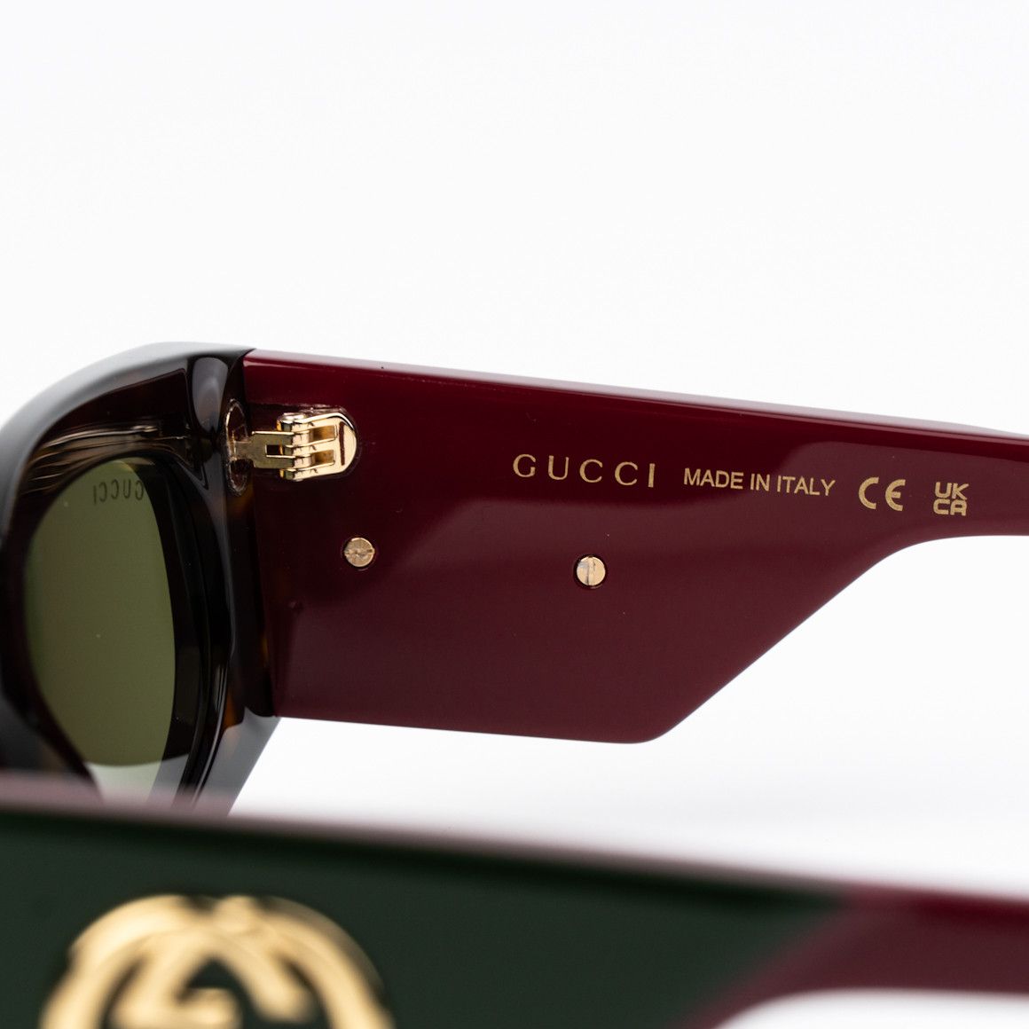 Gucci NEW Gucci GG1664S 002 Rectangle Unisex Sunglasses Size ONE SIZE - 7 Thumbnail