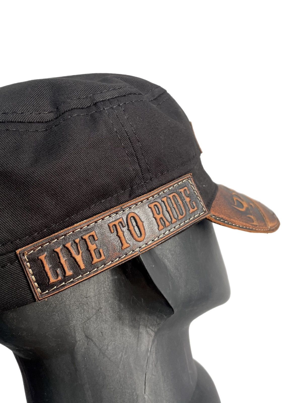 Harley Davidson Harley Davidson cross flame cap gothic moto y2k style Size ONE SIZE - 9 Thumbnail