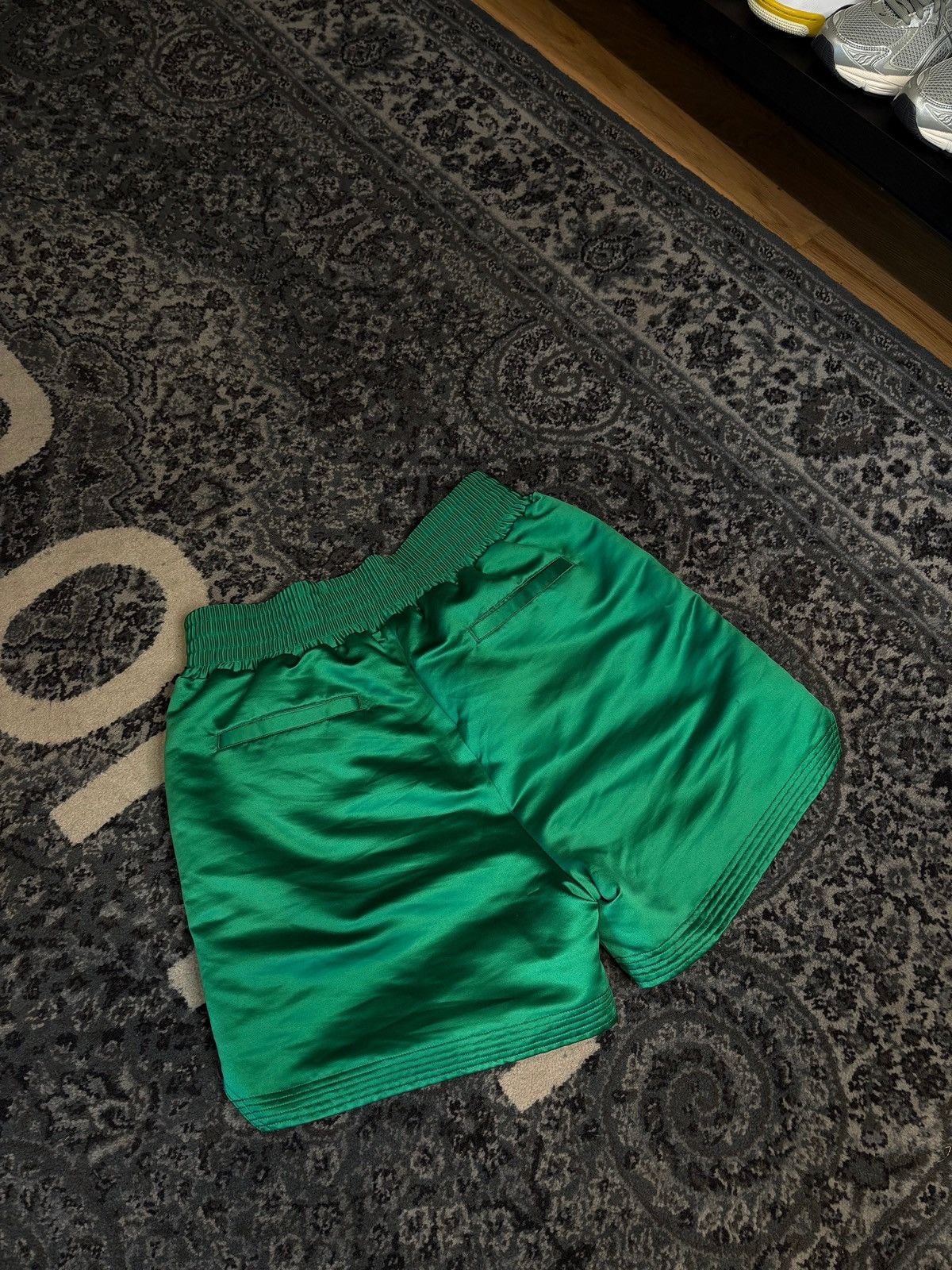 Saint Michael Saint Michael Green Satin Boxer Shorts Size Large Size US 34 / EU 50 - 2 Thumbnail