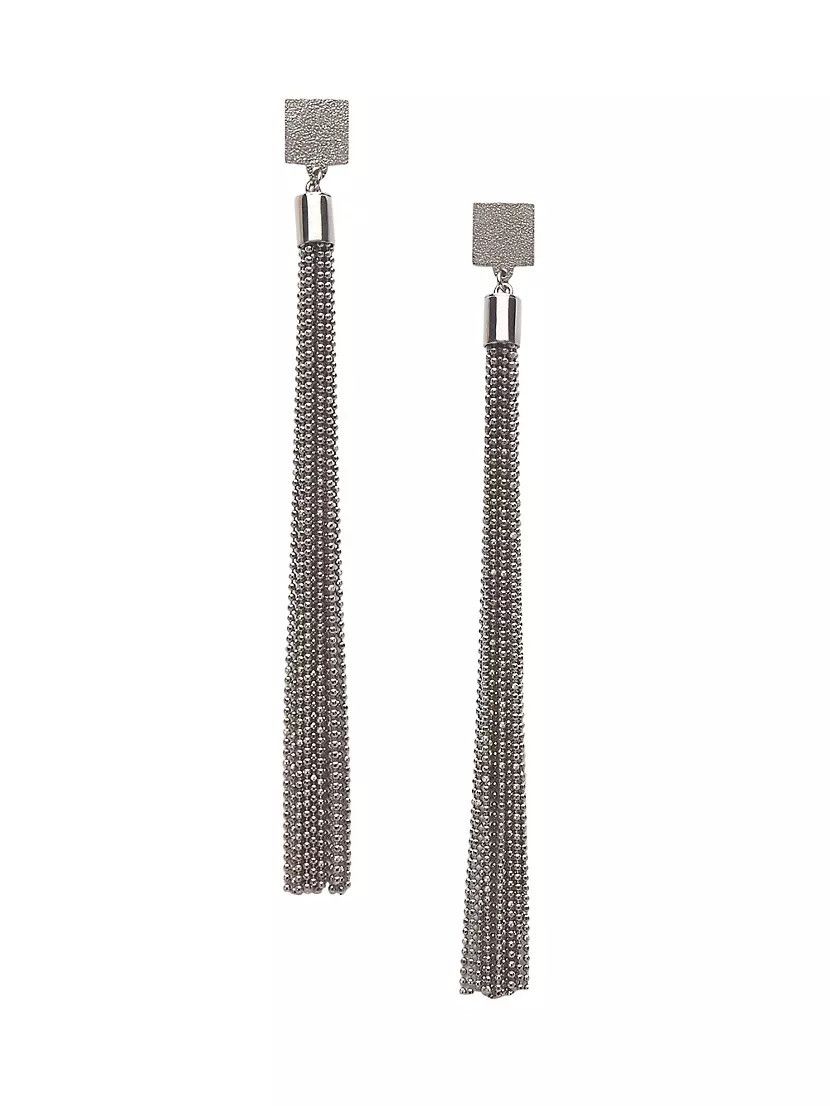 Brunello Cucinelli o1y0725 Size : OS / Earrings in Dark Gray Size ONE SIZE - 1 Thumbnail