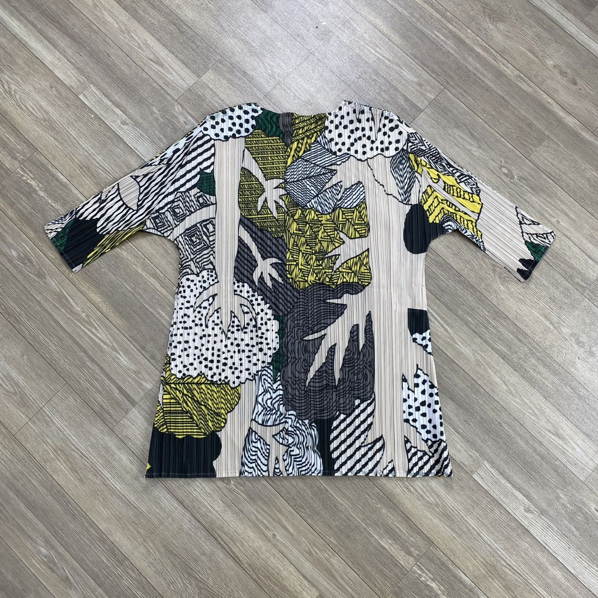 Issey Miyake Jun Pleats Please Issey Miyake Style Forest Wood Printed Top Size S / US 4 / IT 40 - 16 Thumbnail