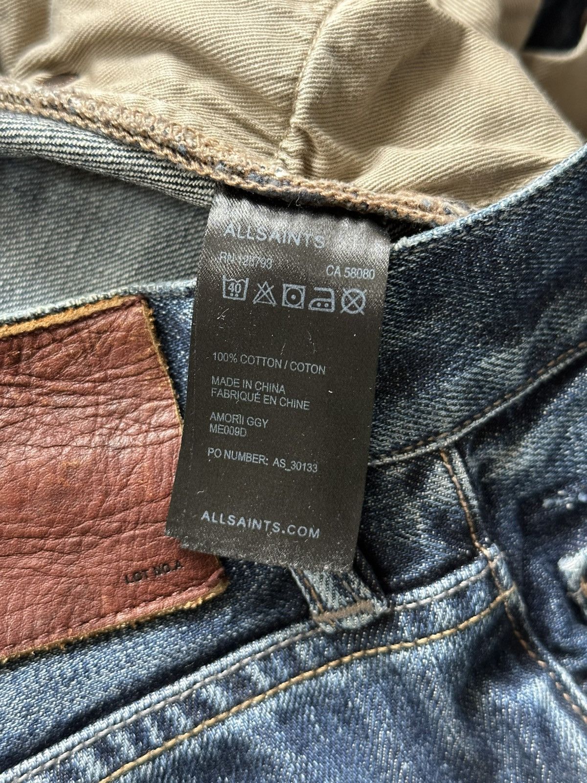 Allsaints All Saints Men’s Iggy Denim, Slim Fit, Size 28x32 Size US 28 / EU 44 - 6 Thumbnail